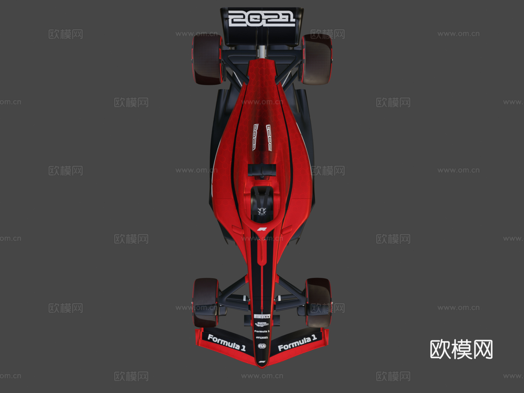 F1 2021赛车原型3d模型下载（渲染图7）