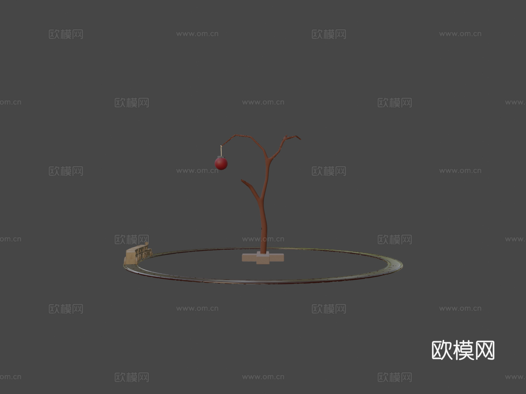 木制火车3d模型下载（渲染图5）