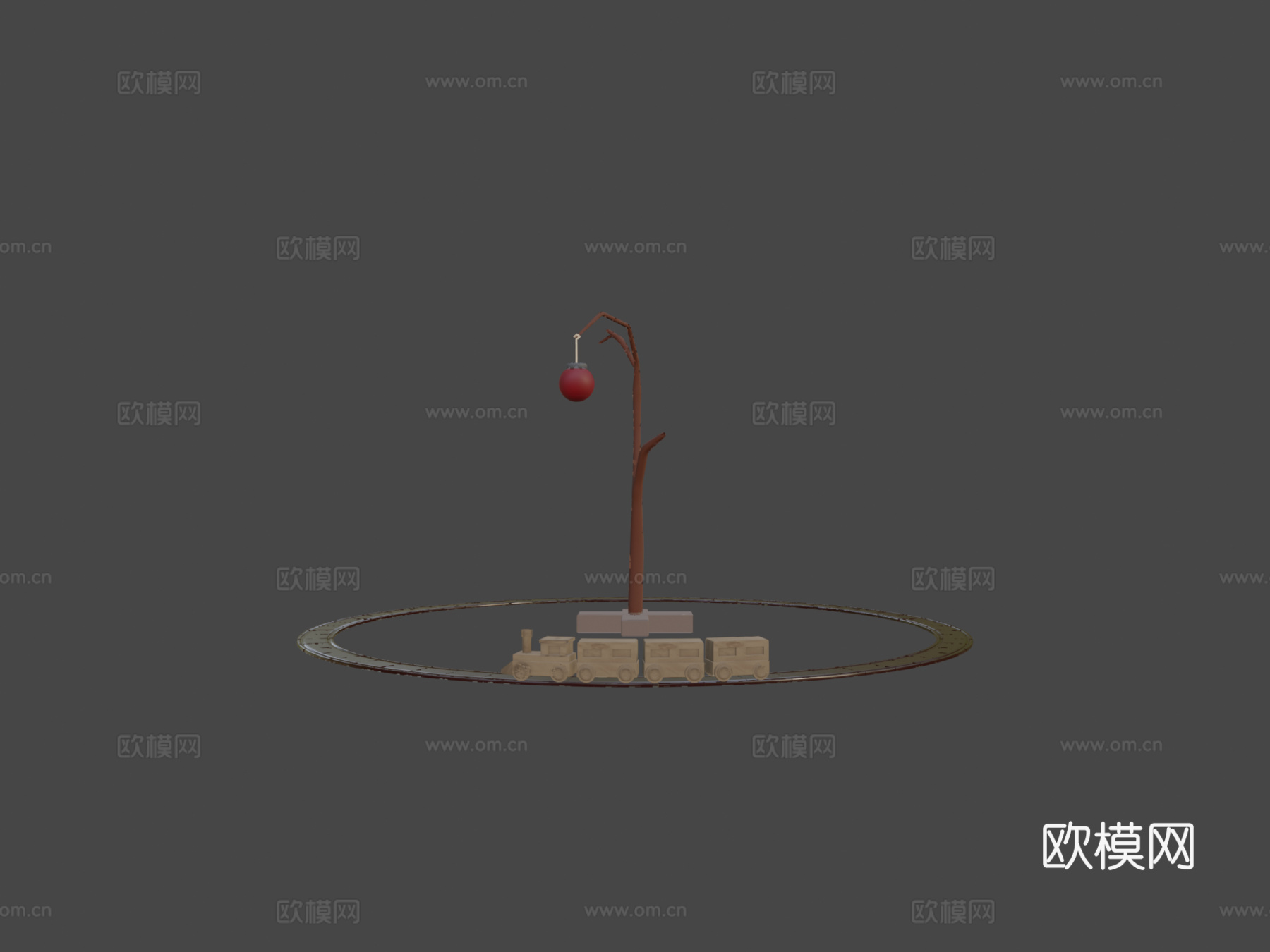 木制火车3d模型下载（渲染图6）