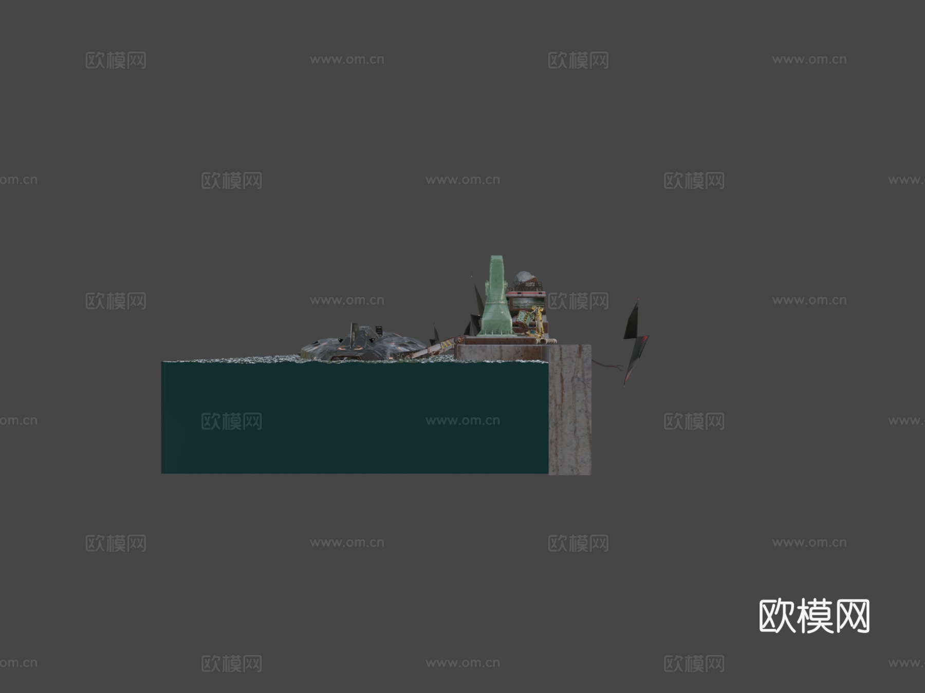 科幻潜艇=类型-9=级3d模型下载（渲染图5）