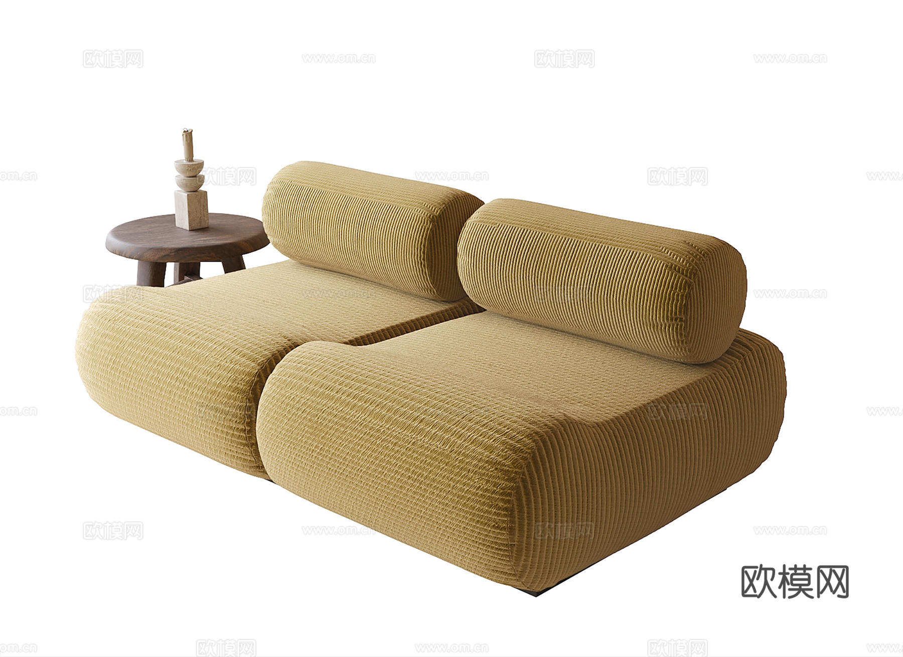 现代双人沙发su模型