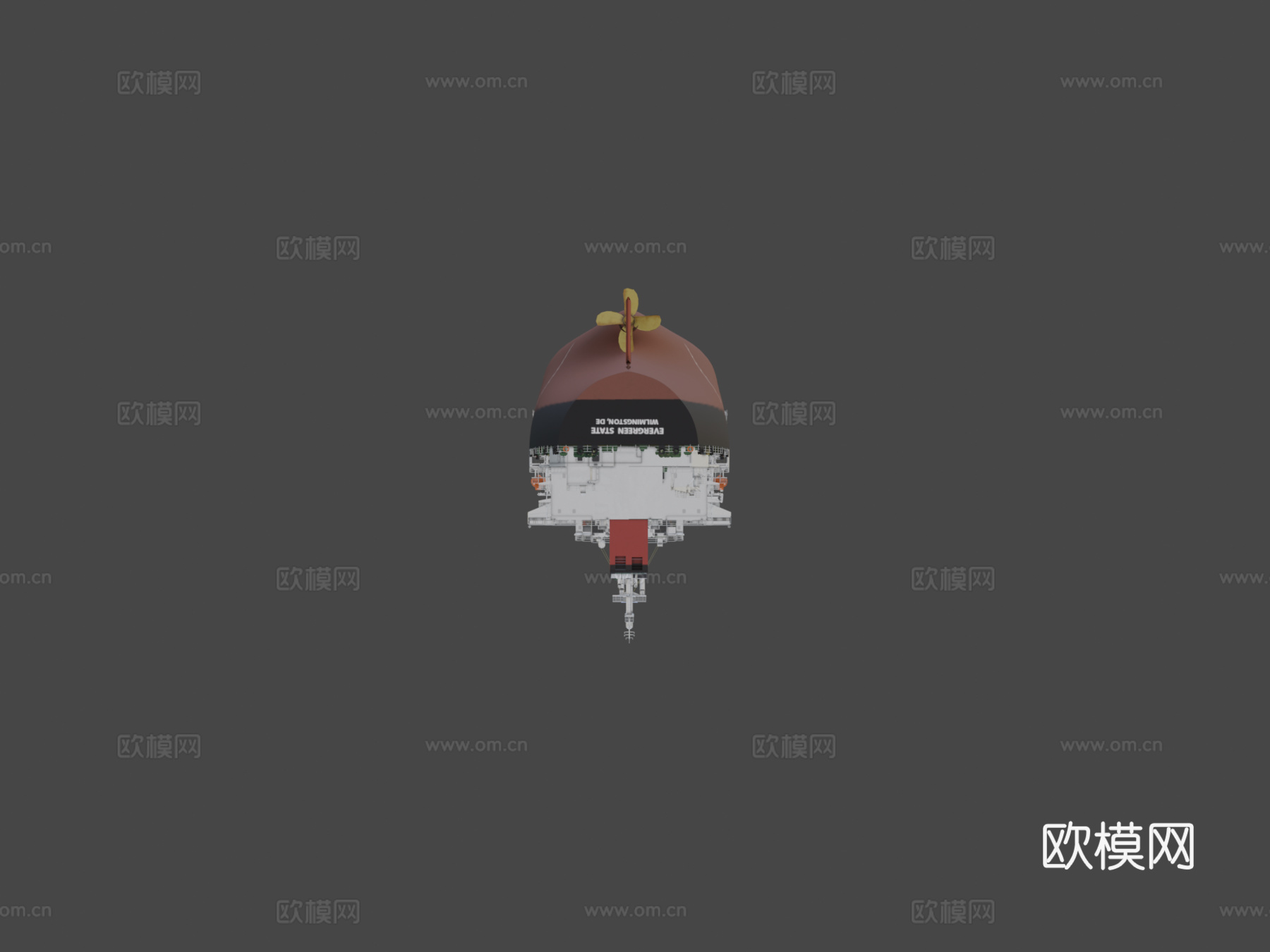 长荣油轮3d模型下载（渲染图5）
