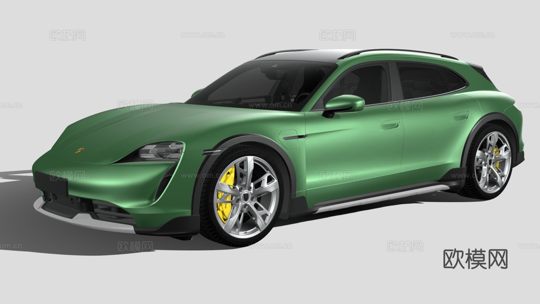 保时捷泰坎涡轮S跨界旅行车20213d模型下载（渲染图1）