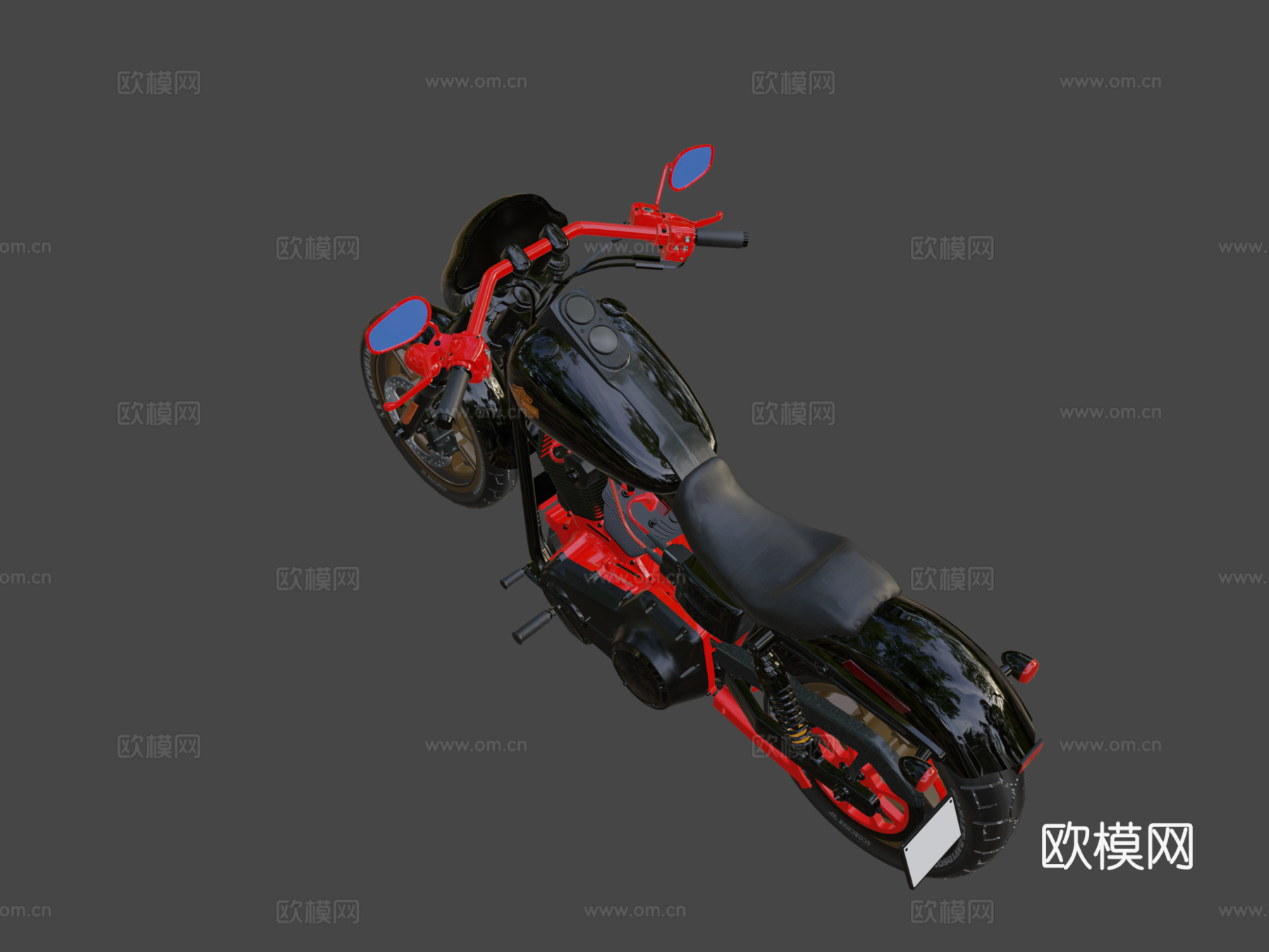 哈雷戴维森FXDLS戴纳低骑手S3d模型下载（渲染图8）