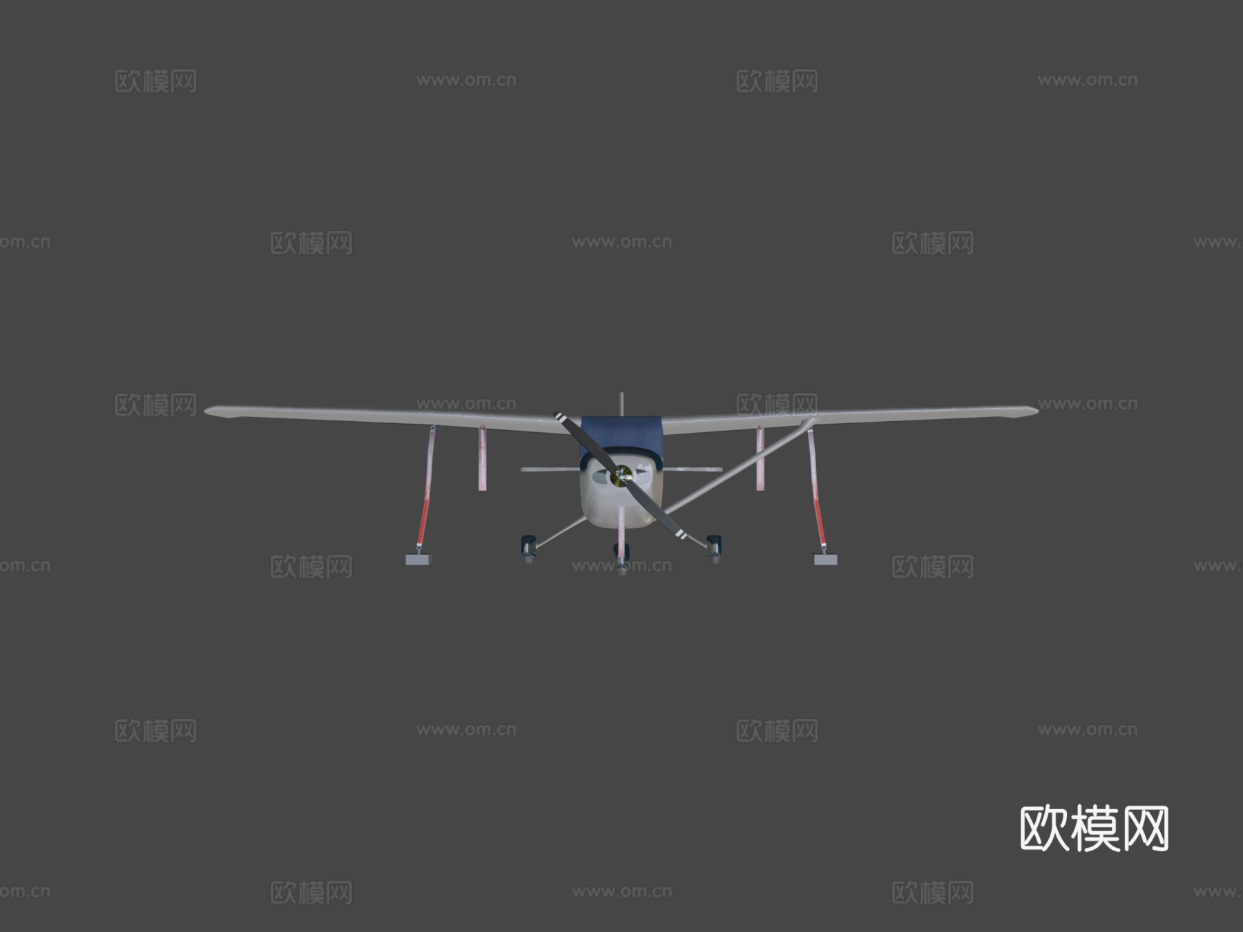 塞斯纳172SP3d模型下载（渲染图6）