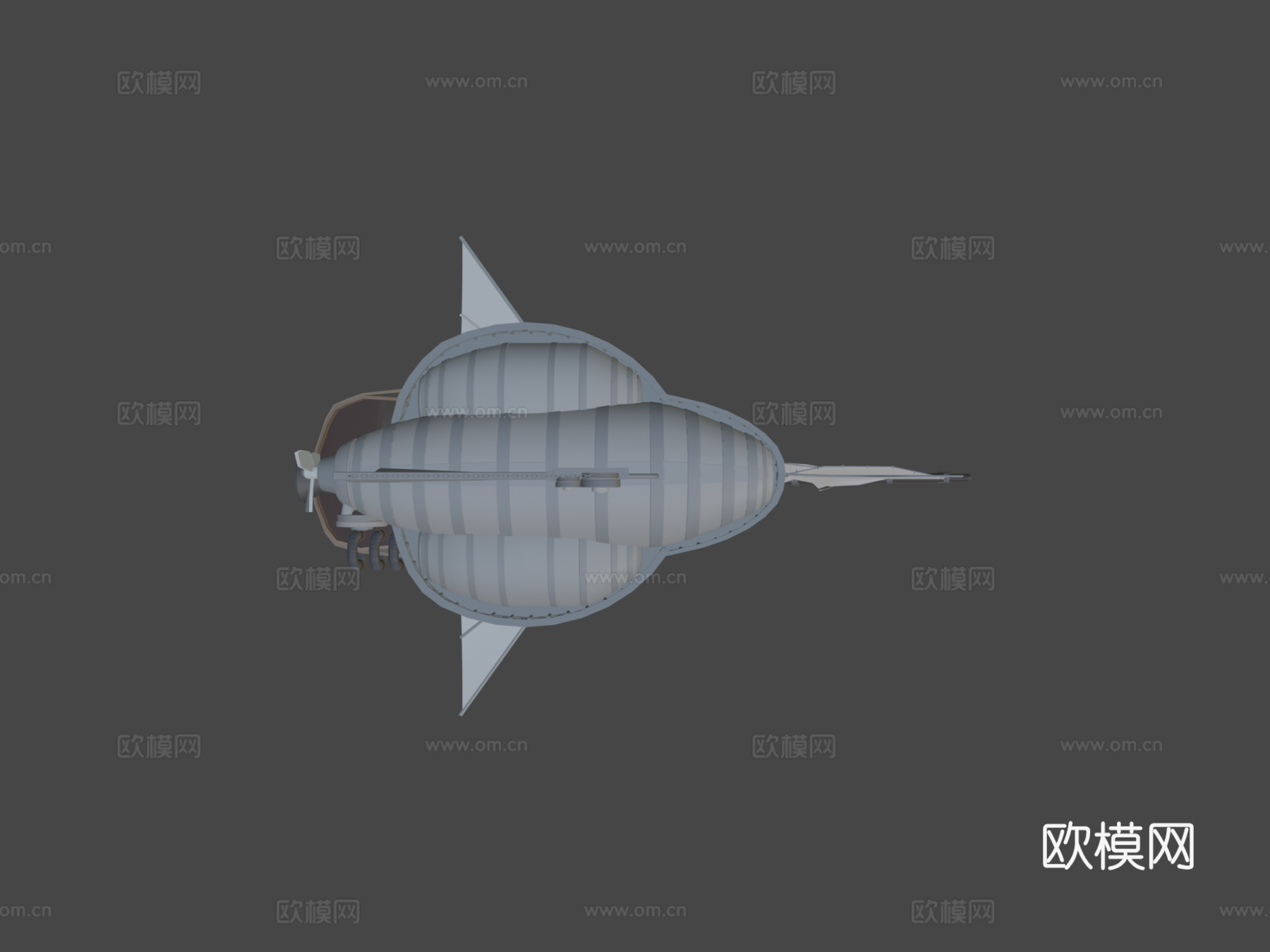 飞艇3d模型下载（渲染图5）