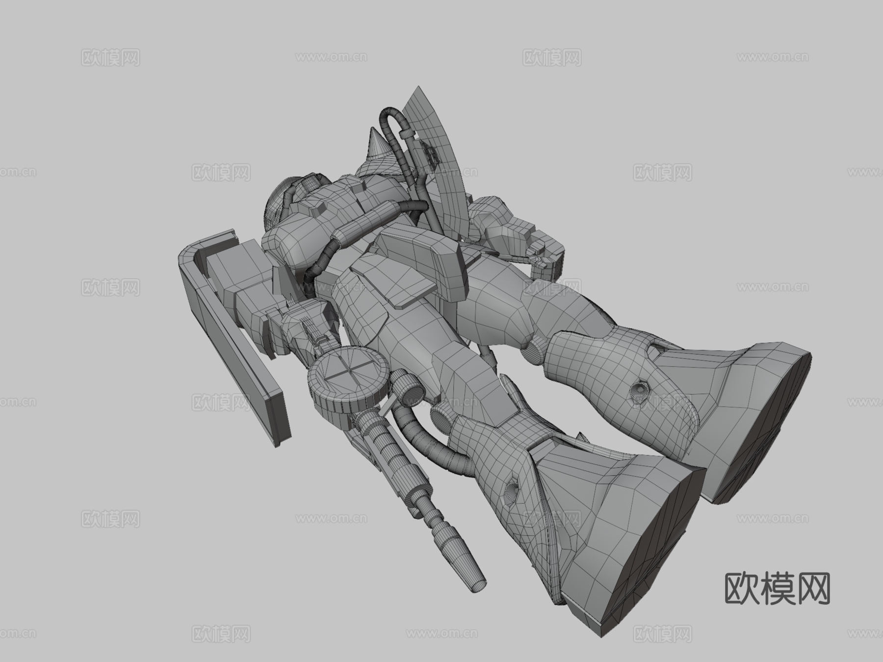 扎古II（绑定）3d模型下载（渲染图3）