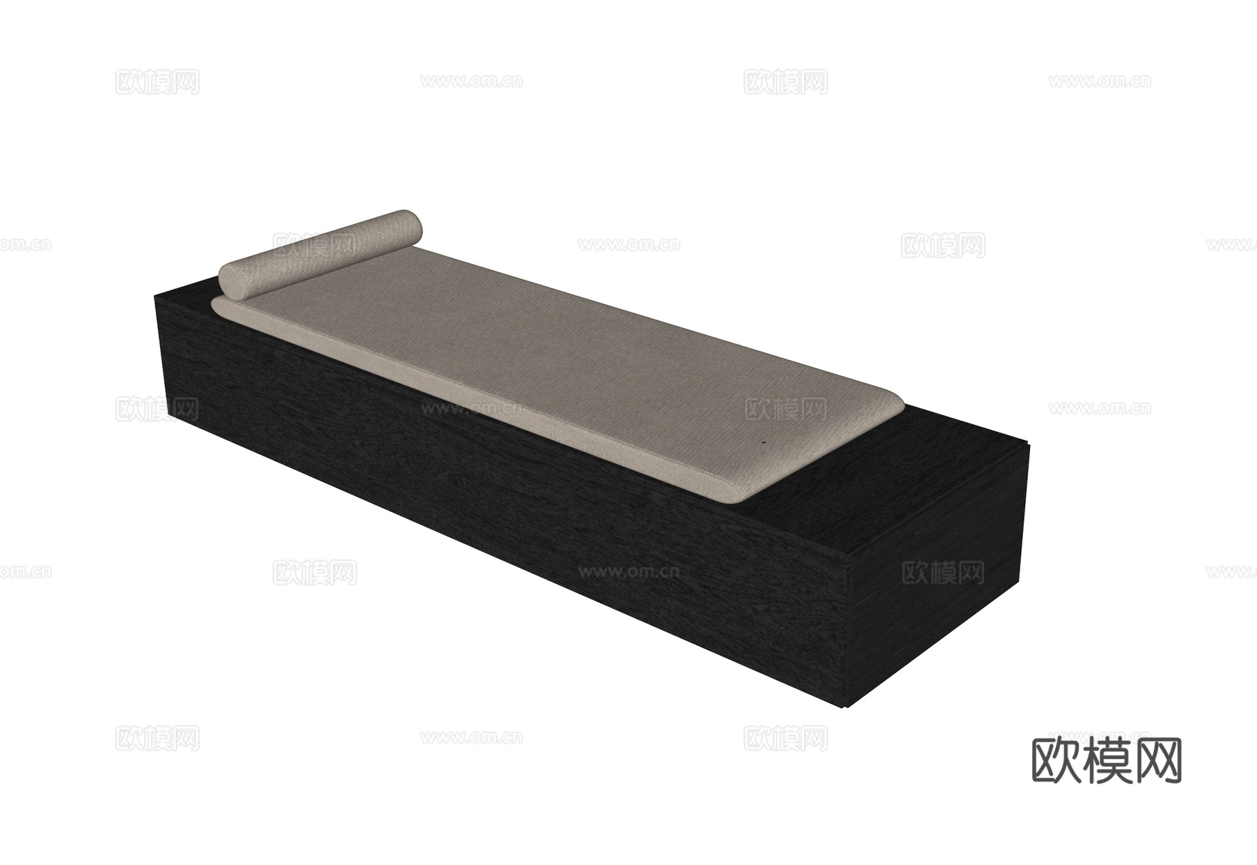 现代飘窗垫su模型