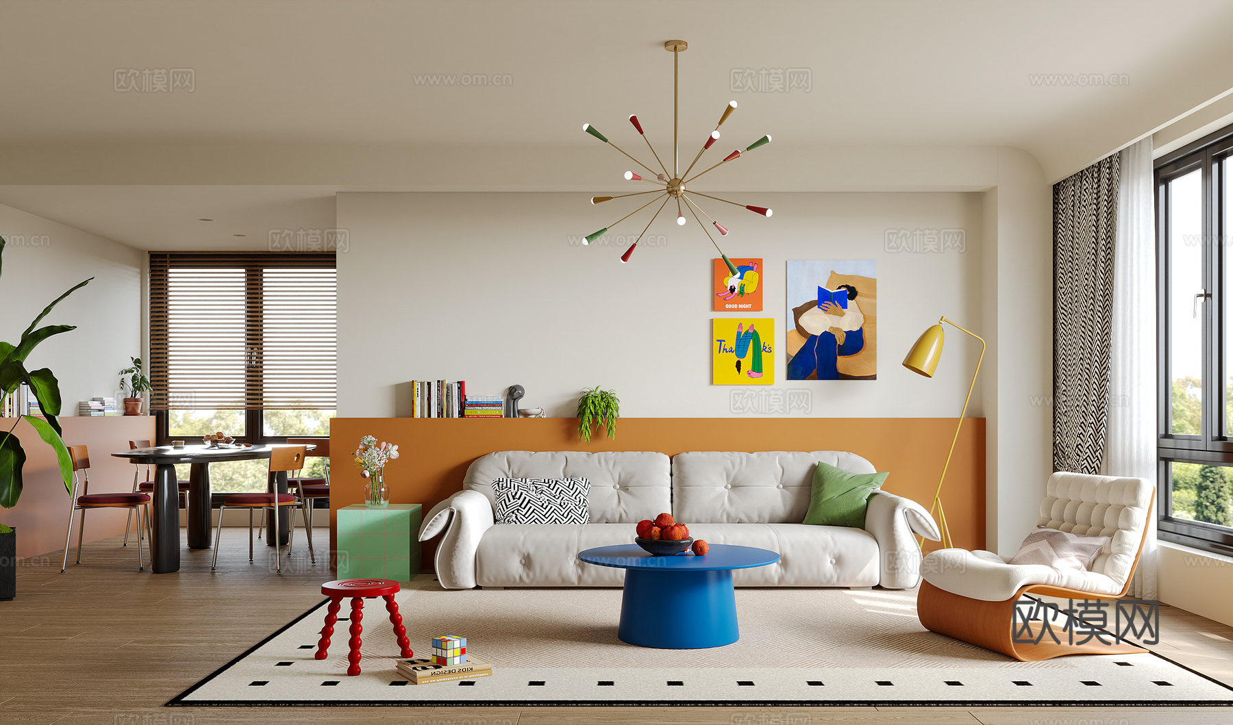 巴多胺客厅su模型