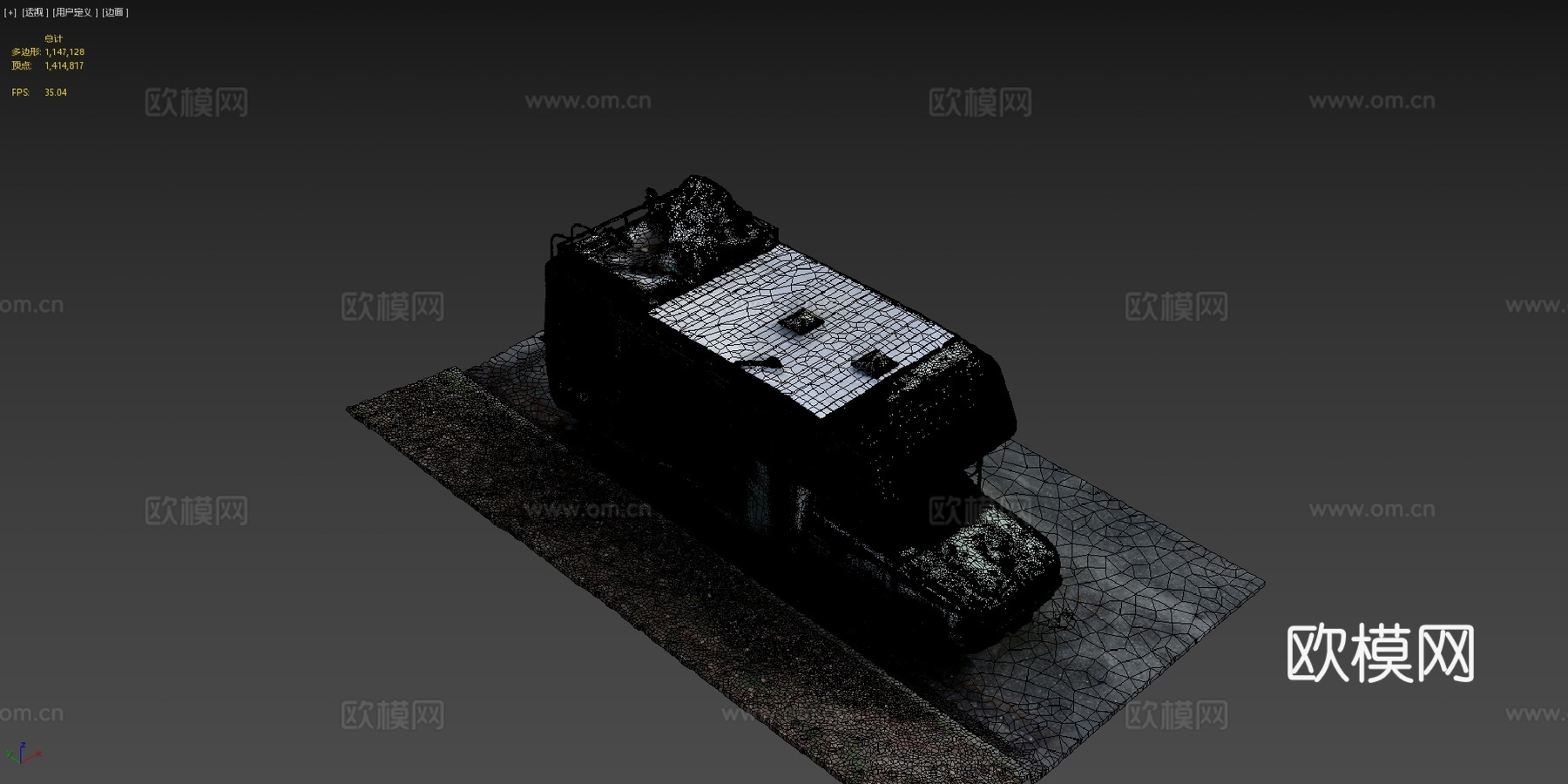 老旧丰田露营车-RV-[扫描]3d模型下载（渲染图4）