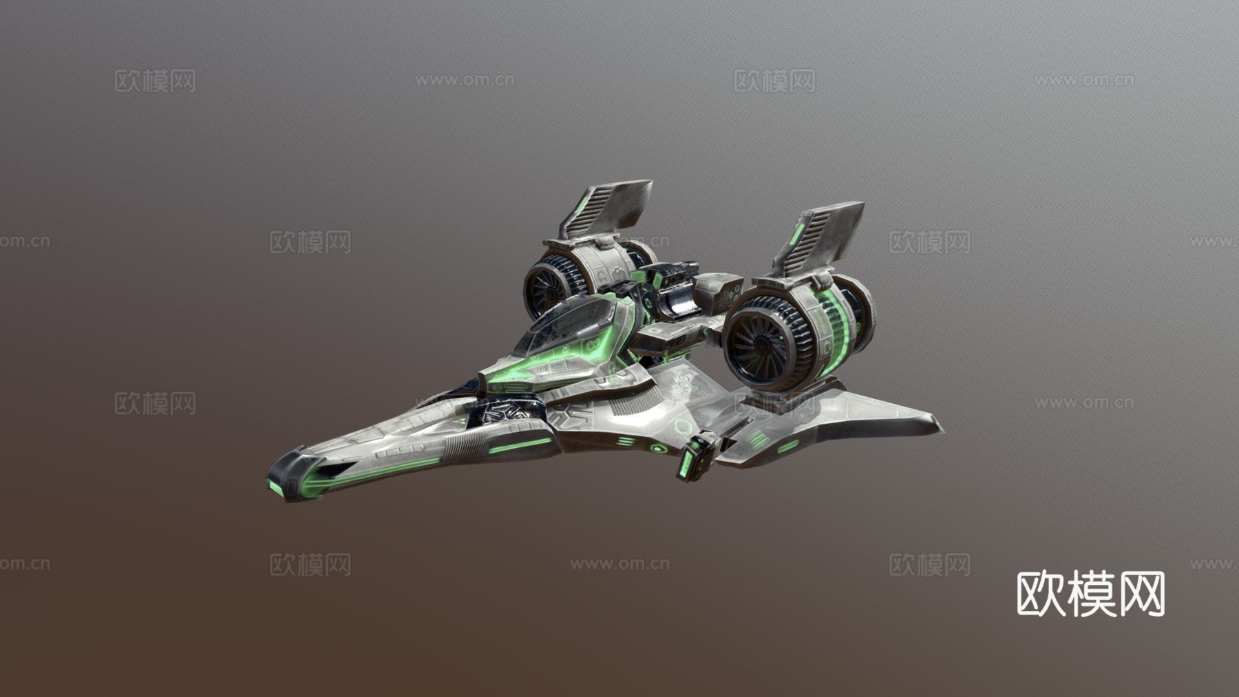 A-IR机翼 - 反抗军灰色皮肤3d模型下载（渲染图1）