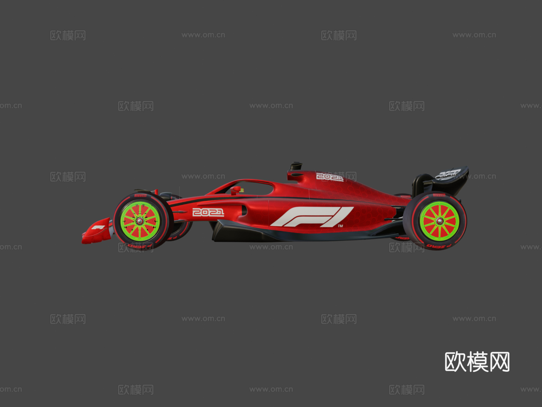 F1 2021赛车原型3d模型下载（渲染图6）