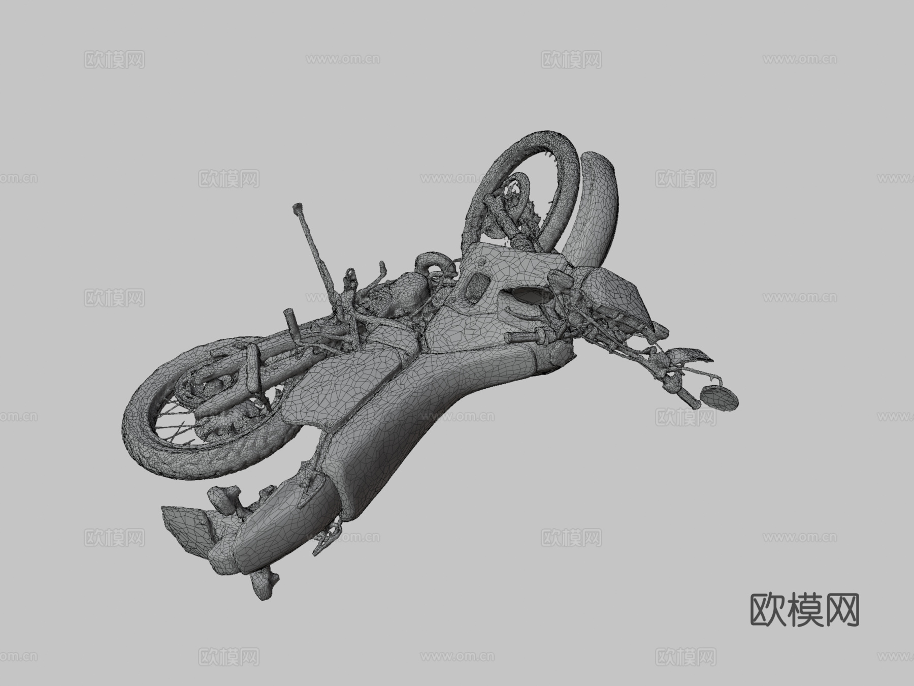 雅马哈 DT 125 R (3D扫描FR (sdrn))3d模型下载（渲染图3）
