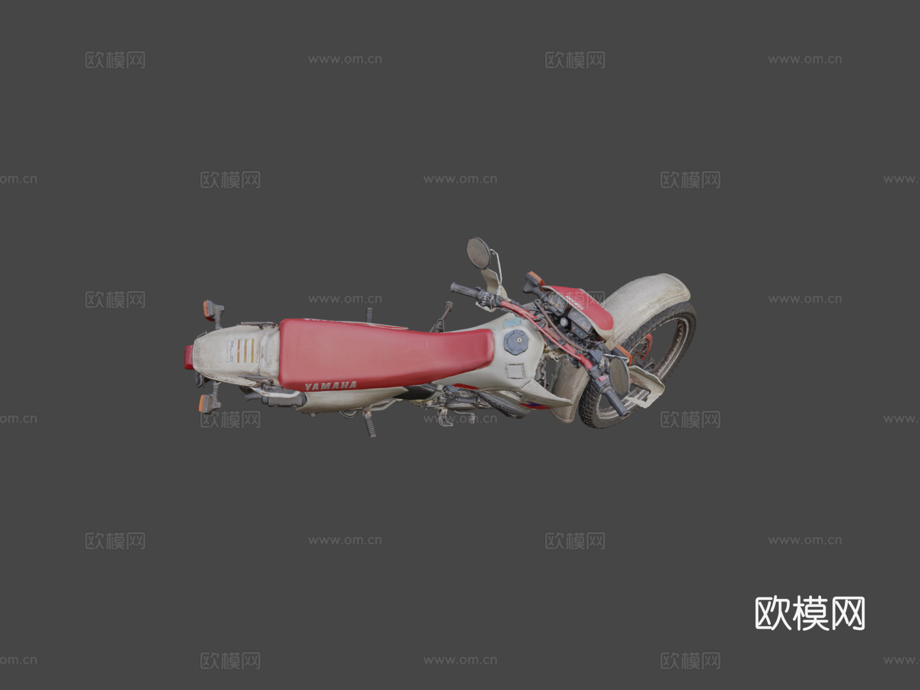 雅马哈 DT 125 R (3D扫描FR (sdrn))3d模型下载（渲染图6）