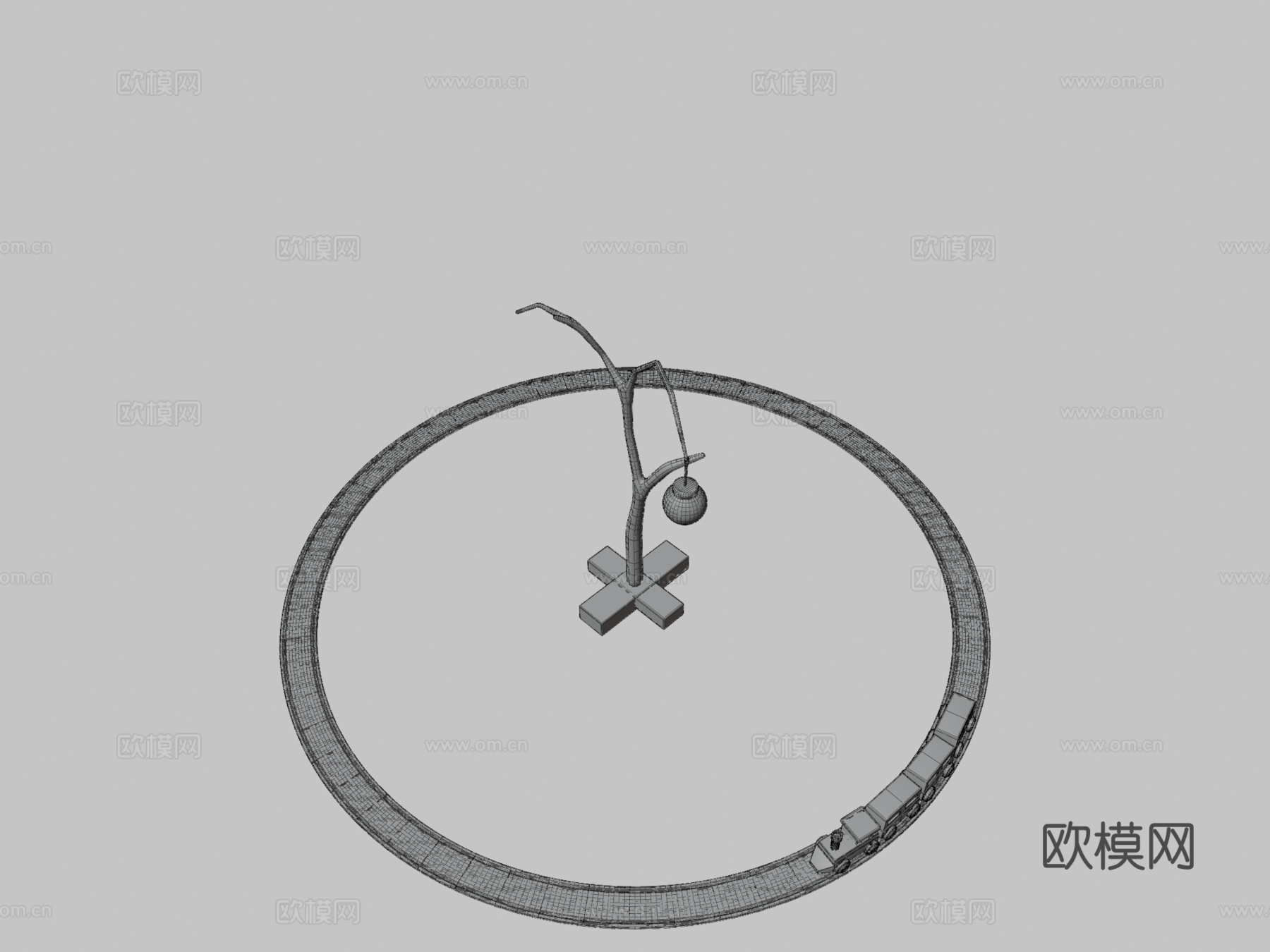 木制火车3d模型下载（渲染图3）