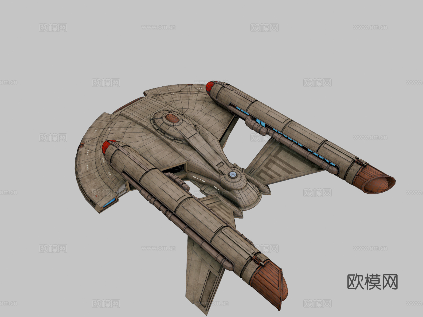 星际迷航 - 无畏型3d模型下载（渲染图2）