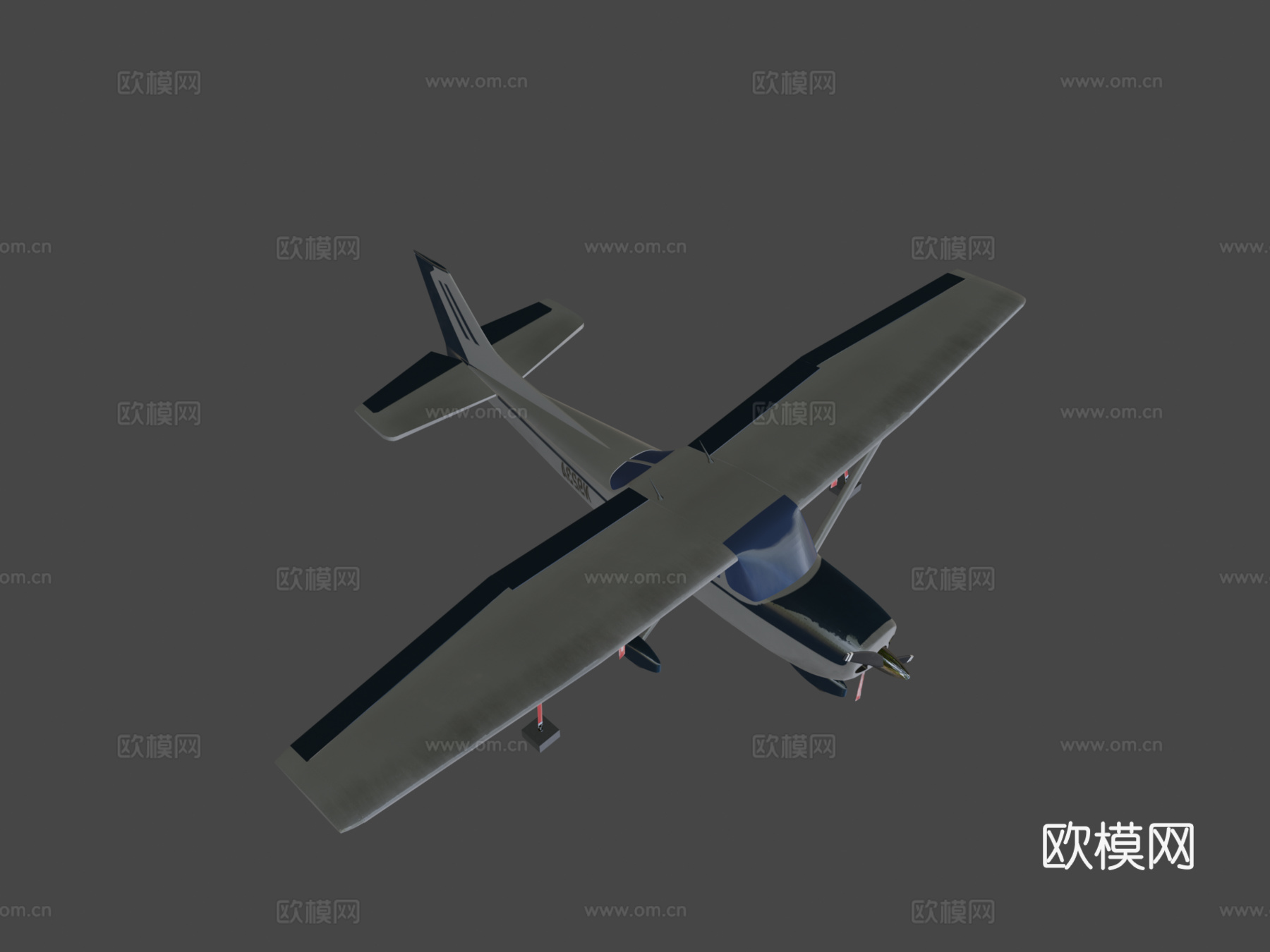 塞斯纳172SP3d模型下载（渲染图8）