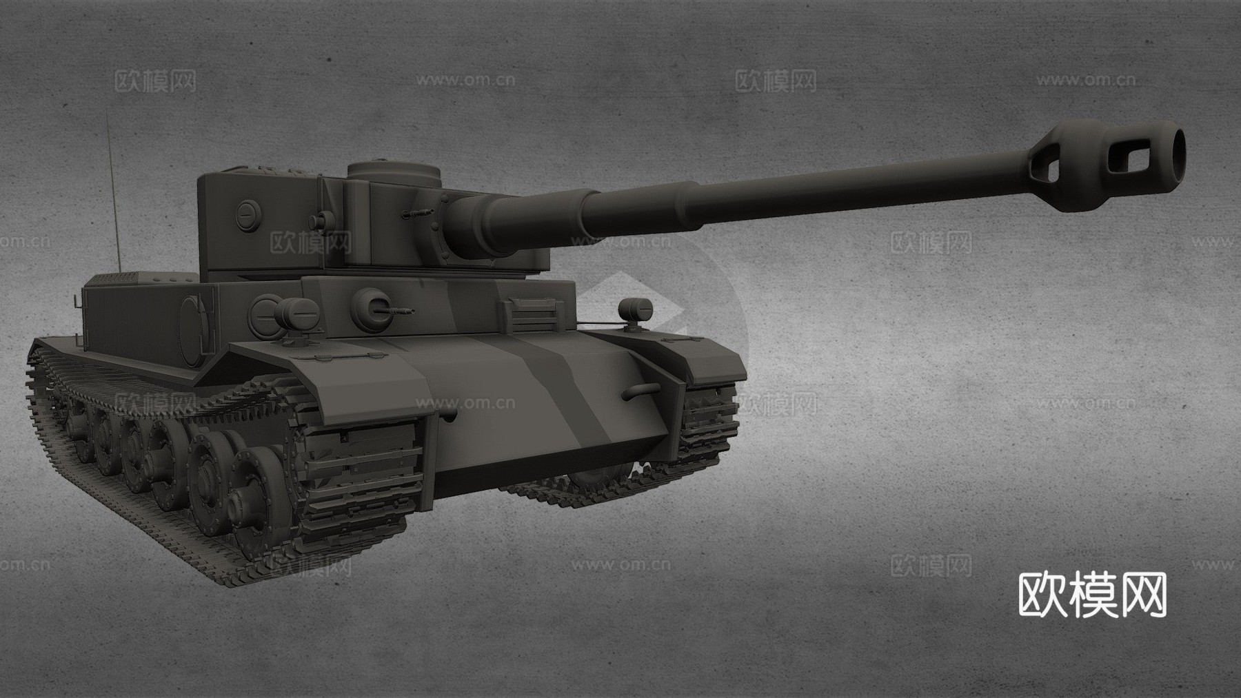 保时捷虎式-VK 4501（P）3d模型下载（渲染图1）