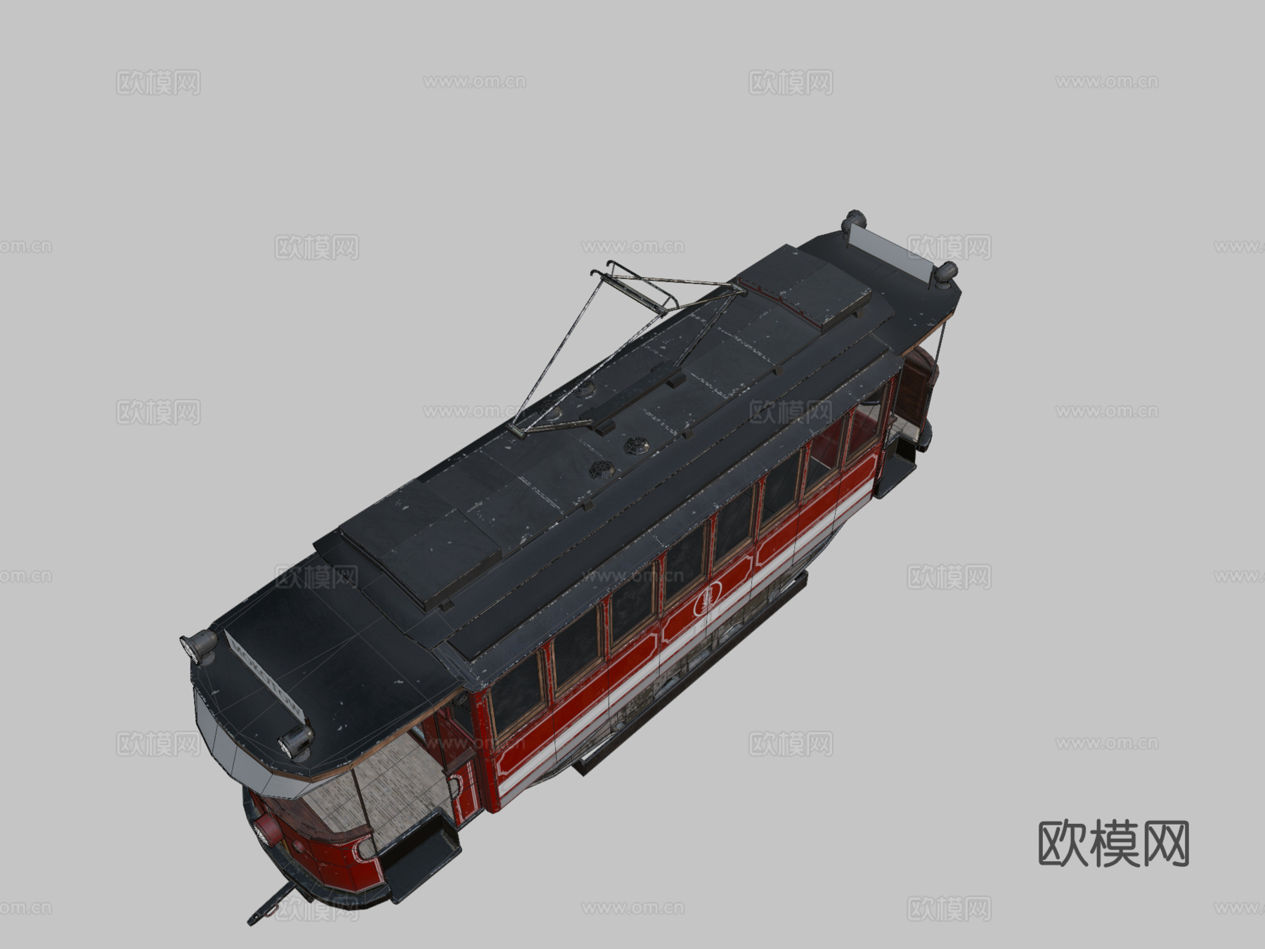 法尔肯里德A - 旧有轨电车3d模型下载（渲染图2）