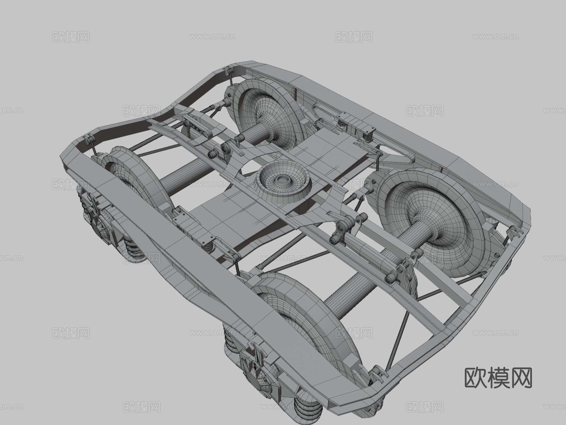 转向架 - Y25型3d模型下载（渲染图3）