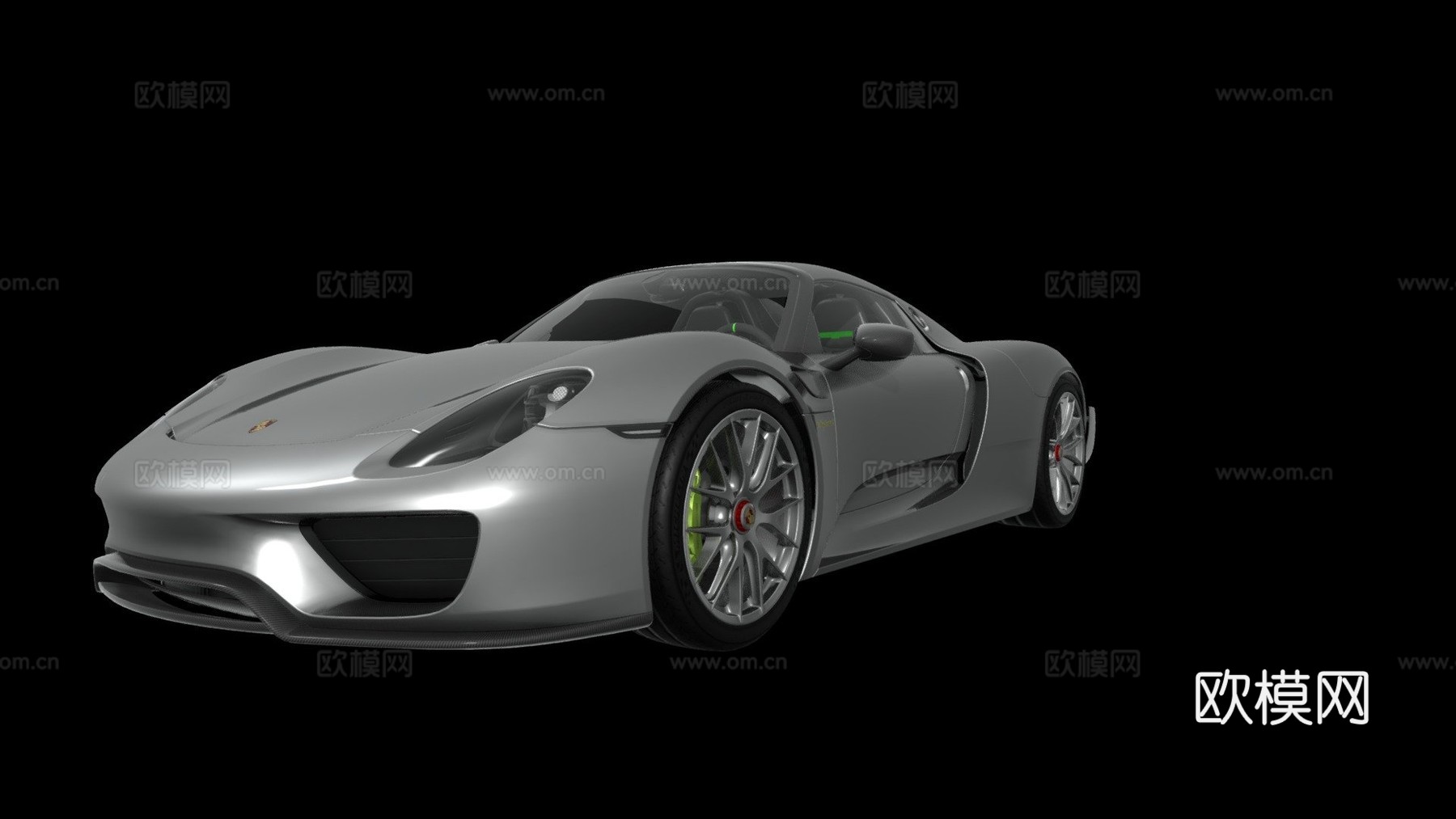 年保时捷 918 Spyder3d模型下载（渲染图1）