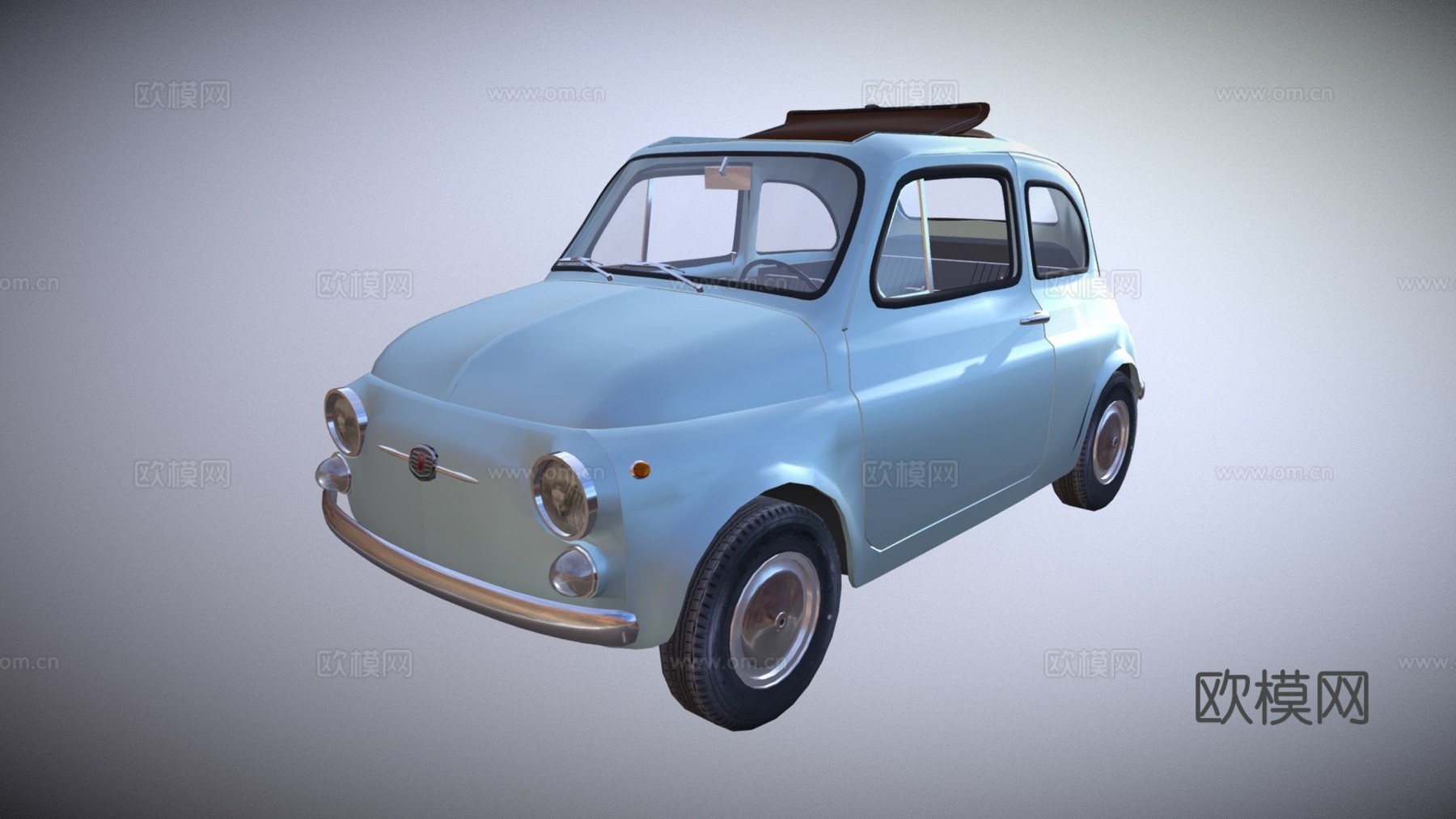 菲亚特新500F3d模型下载（渲染图1）