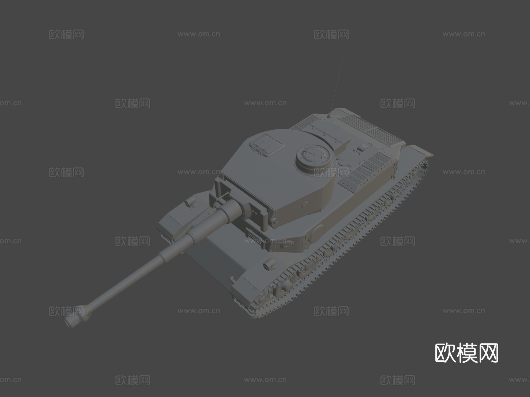 保时捷虎式-VK 4501（P）3d模型下载（渲染图8）