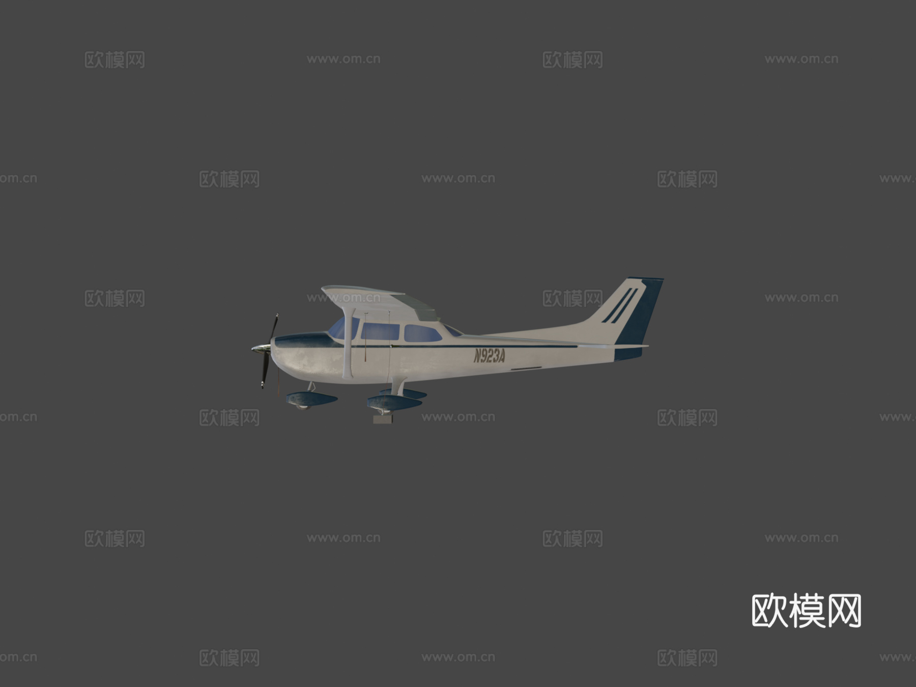 塞斯纳172SP3d模型下载（渲染图7）