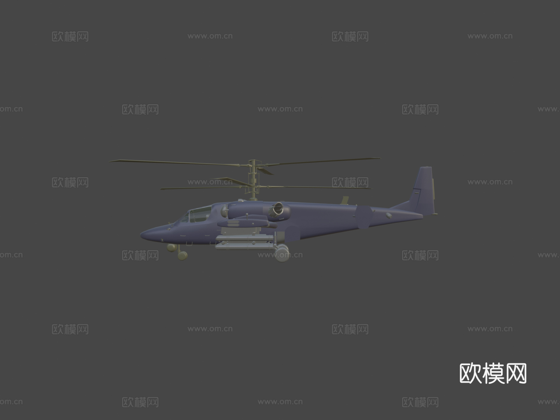 卡-52短吻鳄俄罗斯直升机卡莫夫3d模型下载（渲染图7）