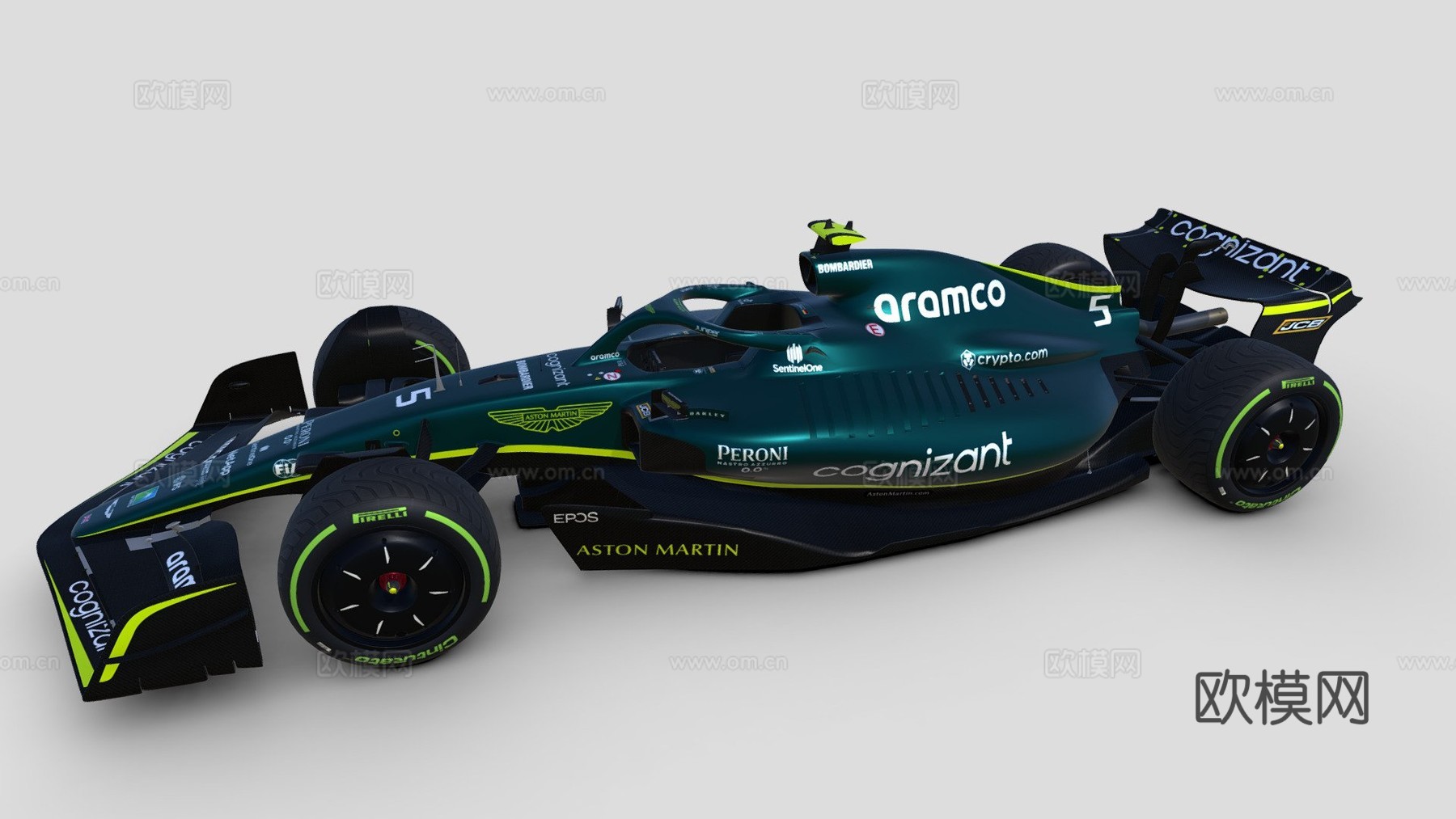 F1 2022阿斯顿马丁AMR22-伊莫拉大奖赛3d模型下载（渲染图1）