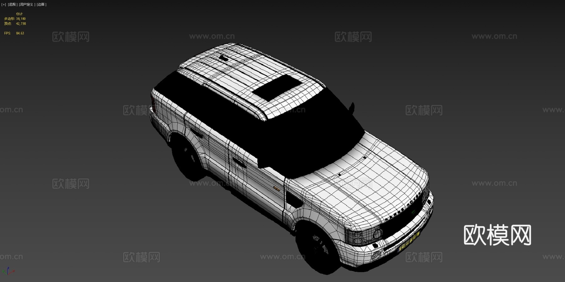 路虎揽胜运动版3d模型下载（渲染图4）