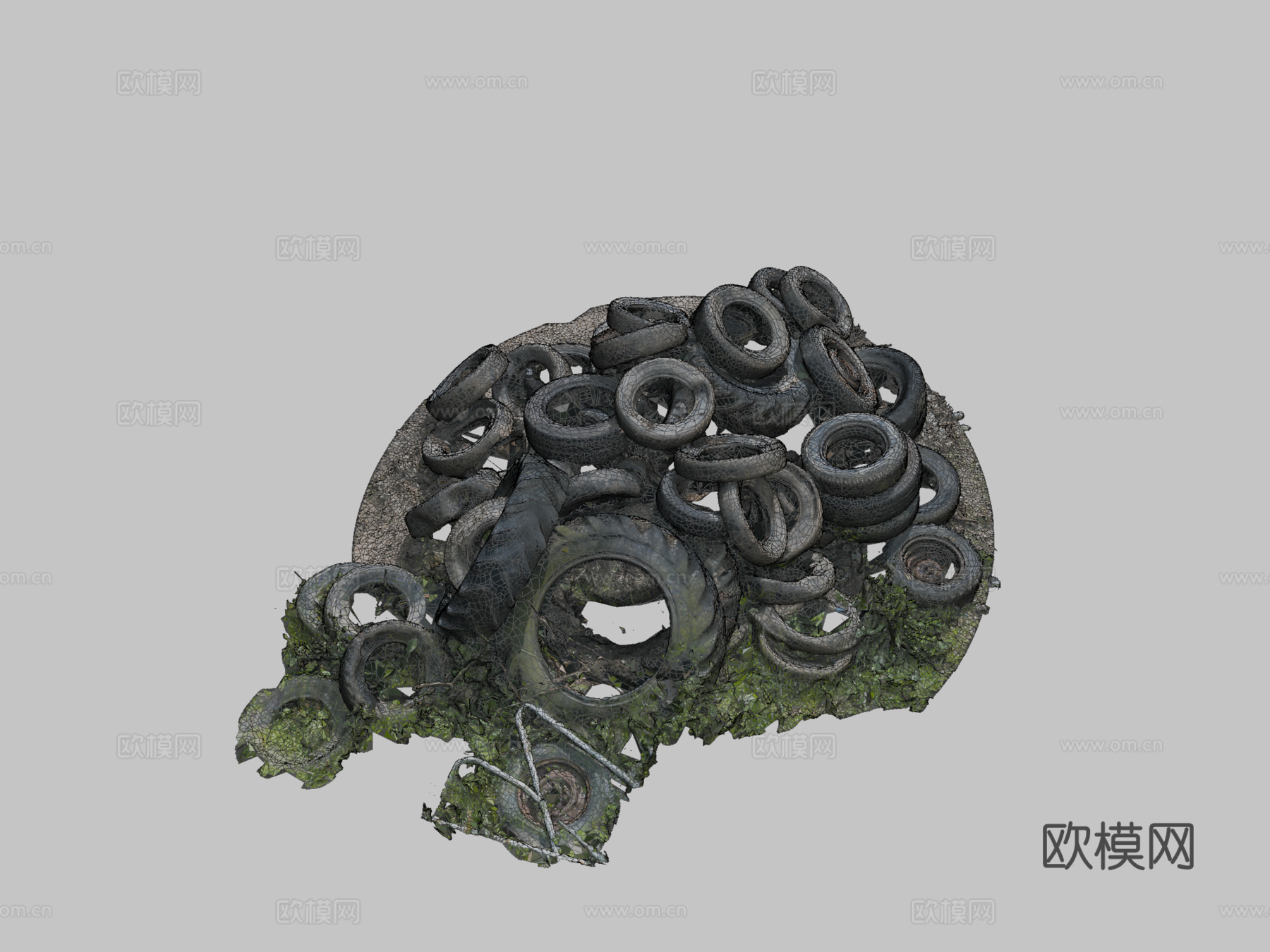旧轮胎3d模型下载（渲染图2）