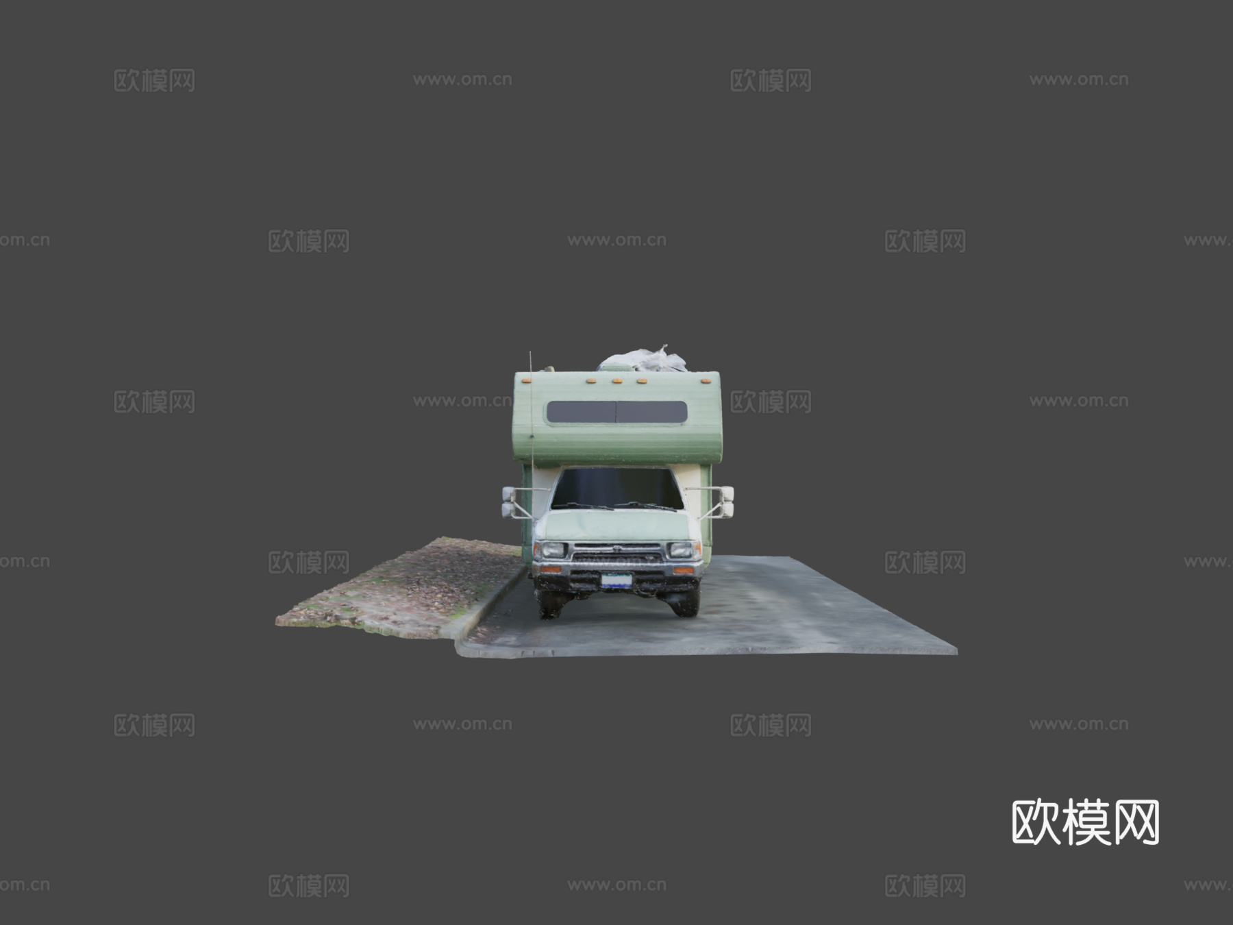 老旧丰田露营车-RV-[扫描]3d模型下载（渲染图5）