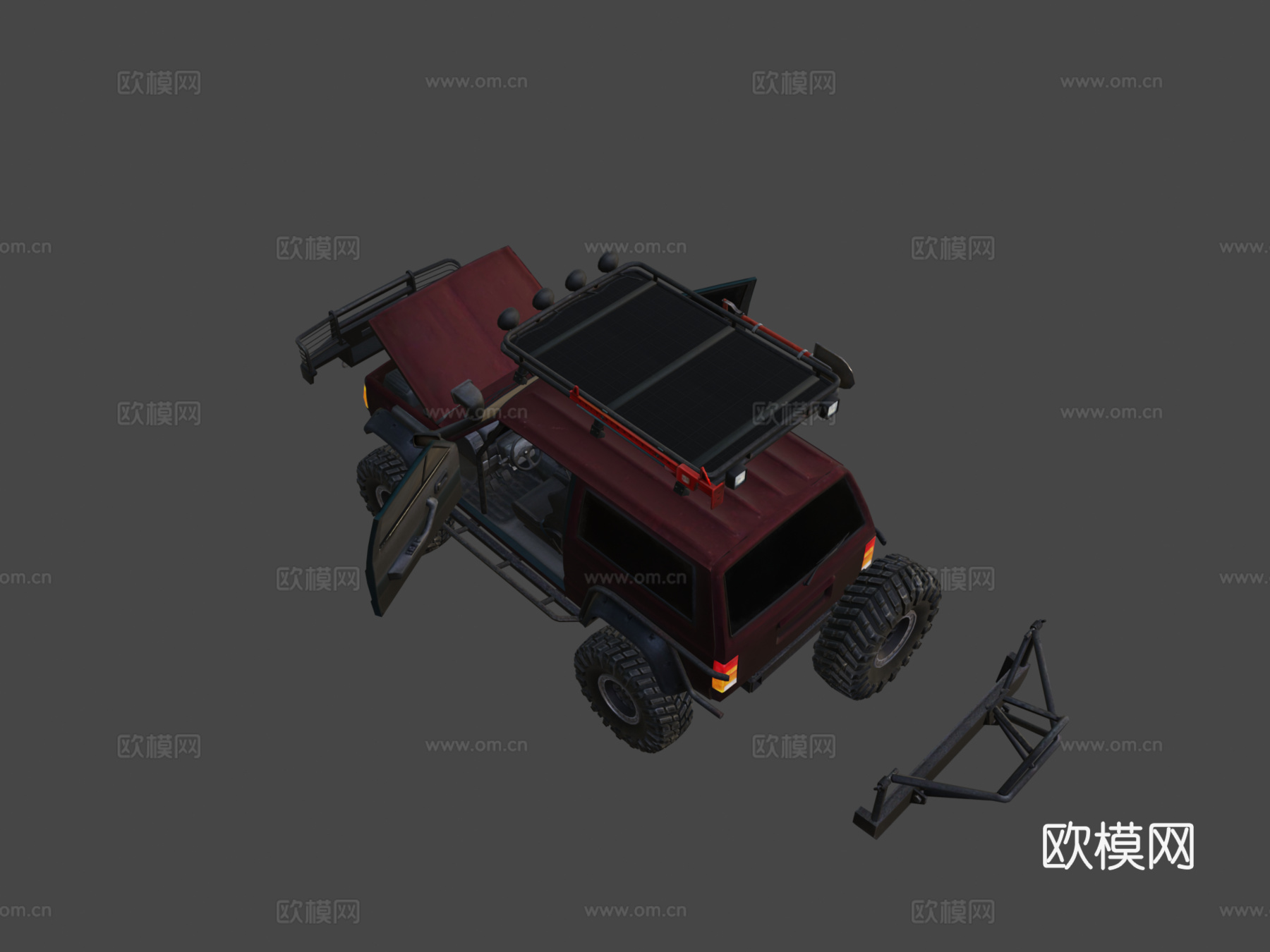 真实汽车8分离部件3d模型下载（渲染图8）