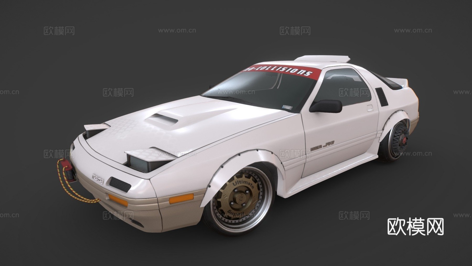 马自达 RX-7 FC 近未来改装3d模型下载（渲染图1）