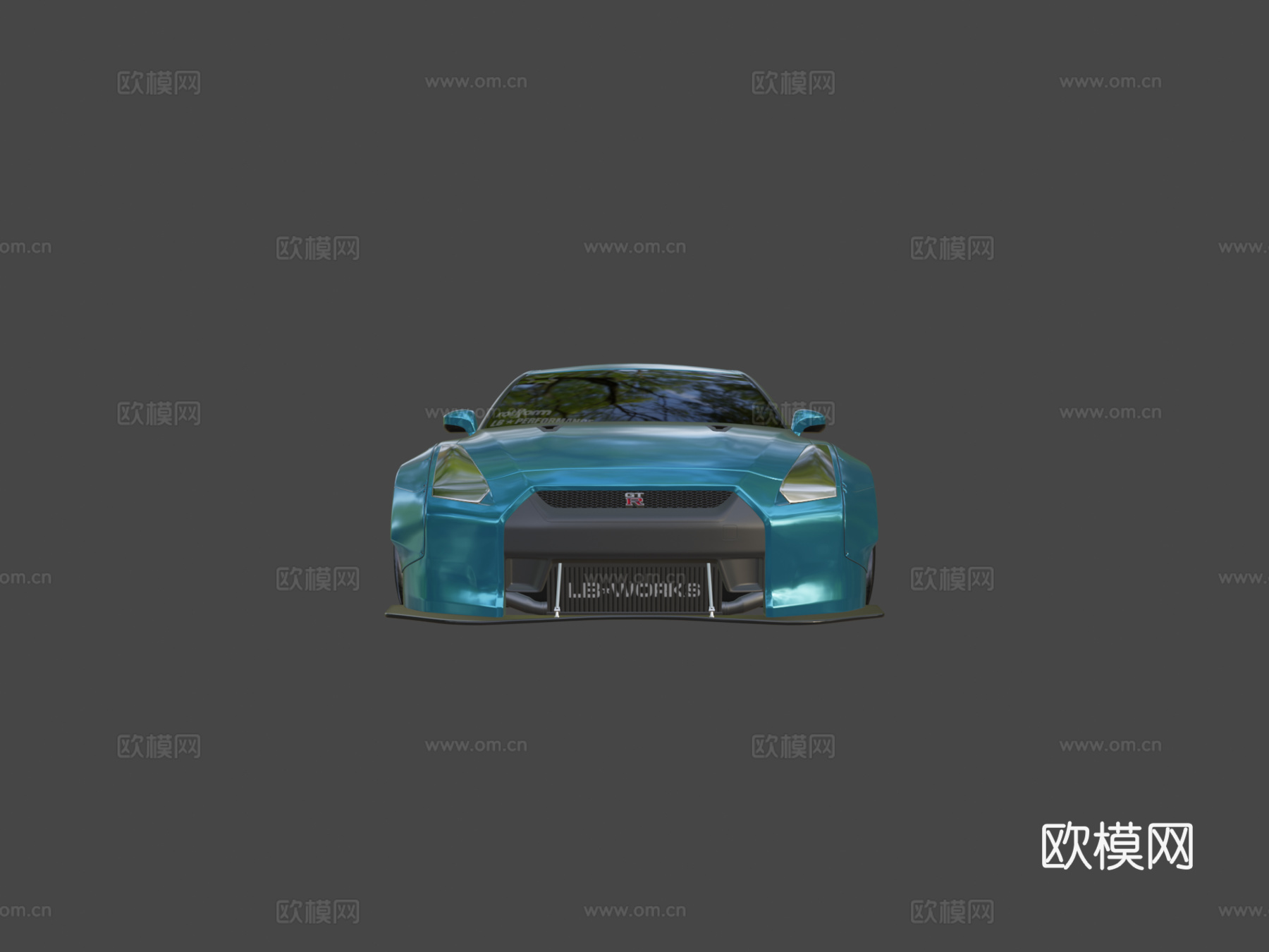 日产GTR R35自由行走3d模型下载（渲染图5）