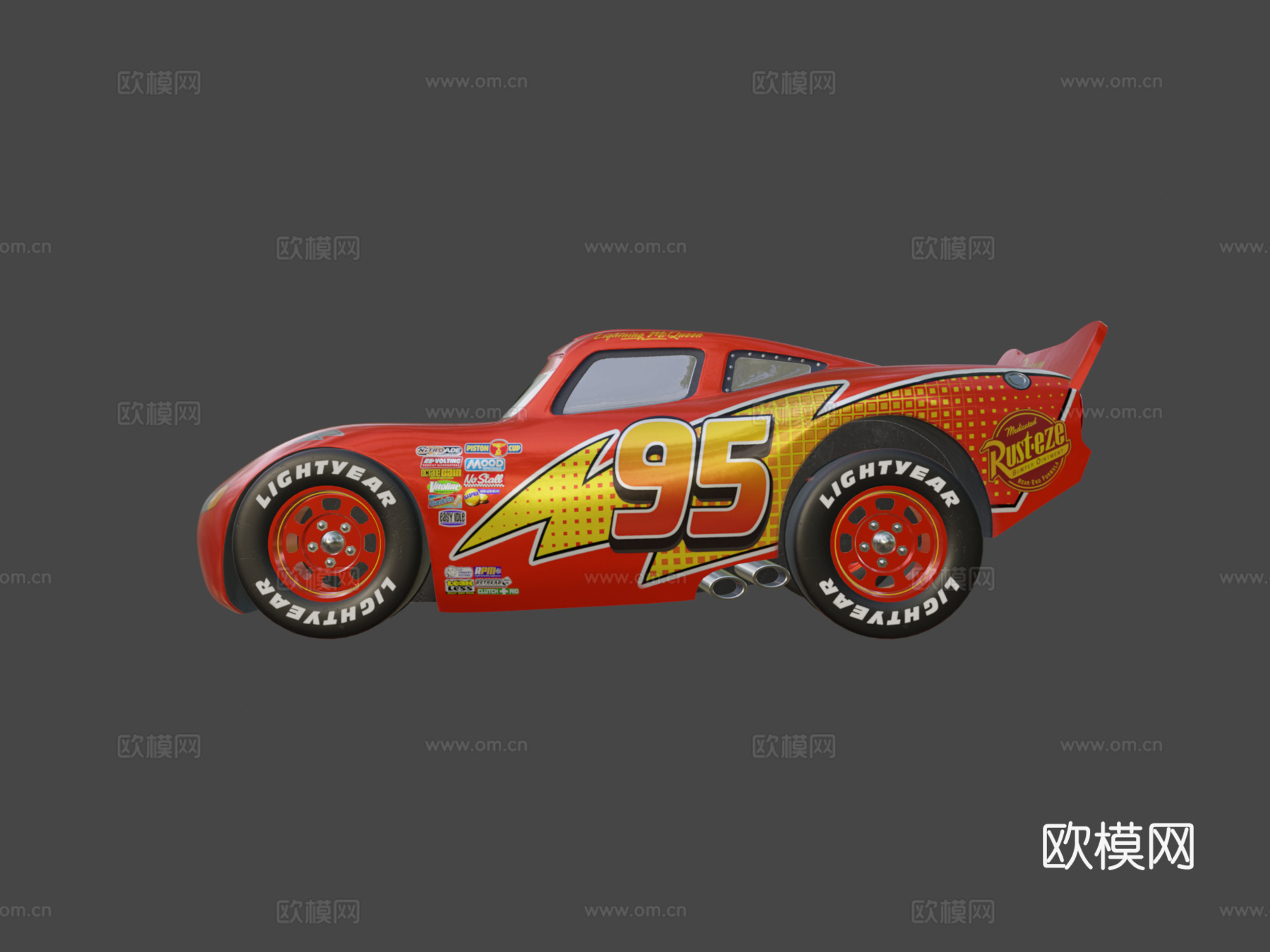 闪电麦昆3d模型下载（渲染图6）