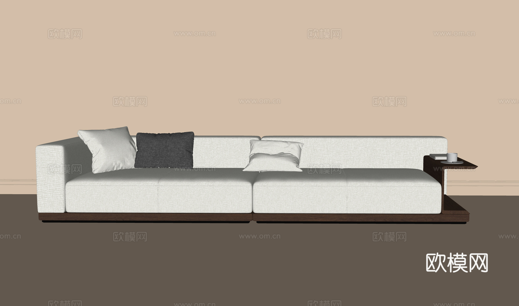 现代双人沙发su模型