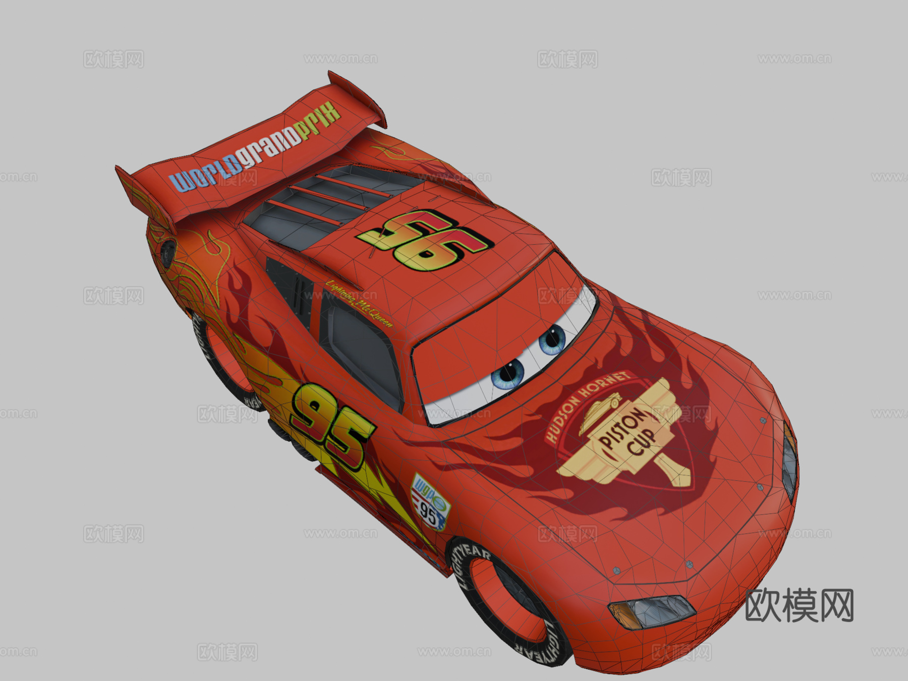 WGP闪电麦昆（赛车总动员2）3d模型下载（渲染图2）