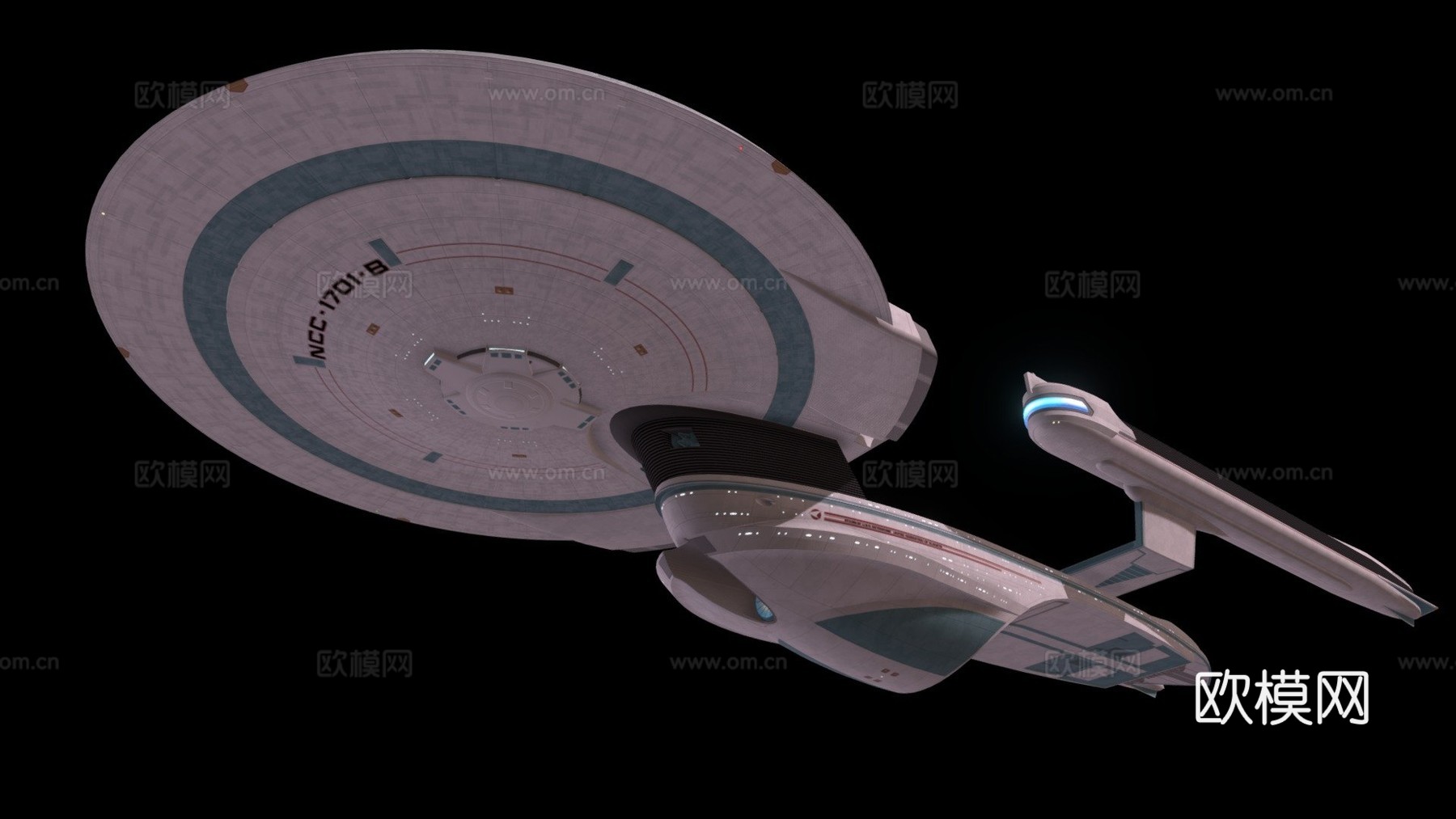 卓越级改装USS企业号NCC-1701-B3d模型下载（渲染图1）