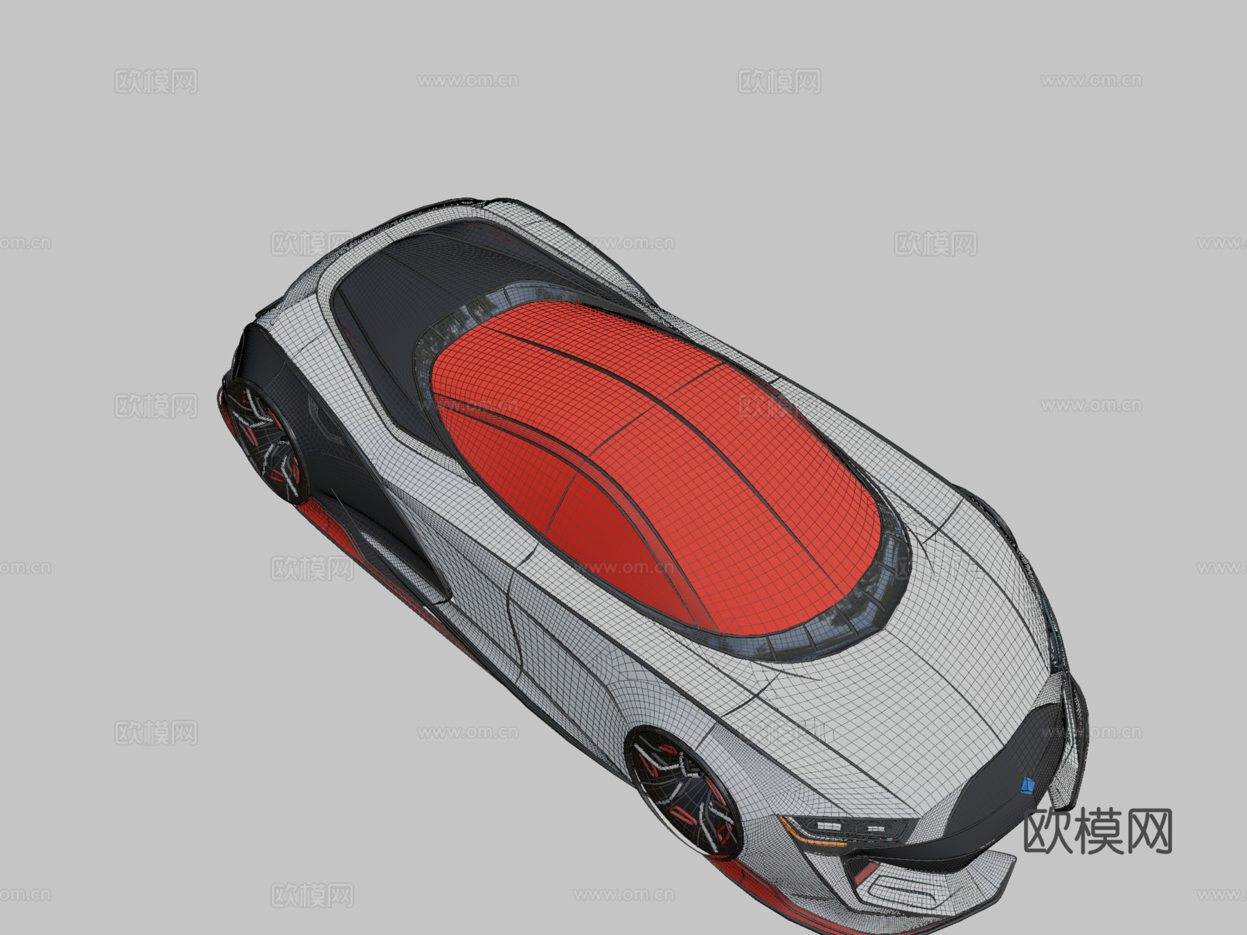 超级跑车VR草图（重力草图）3d模型下载（渲染图2）