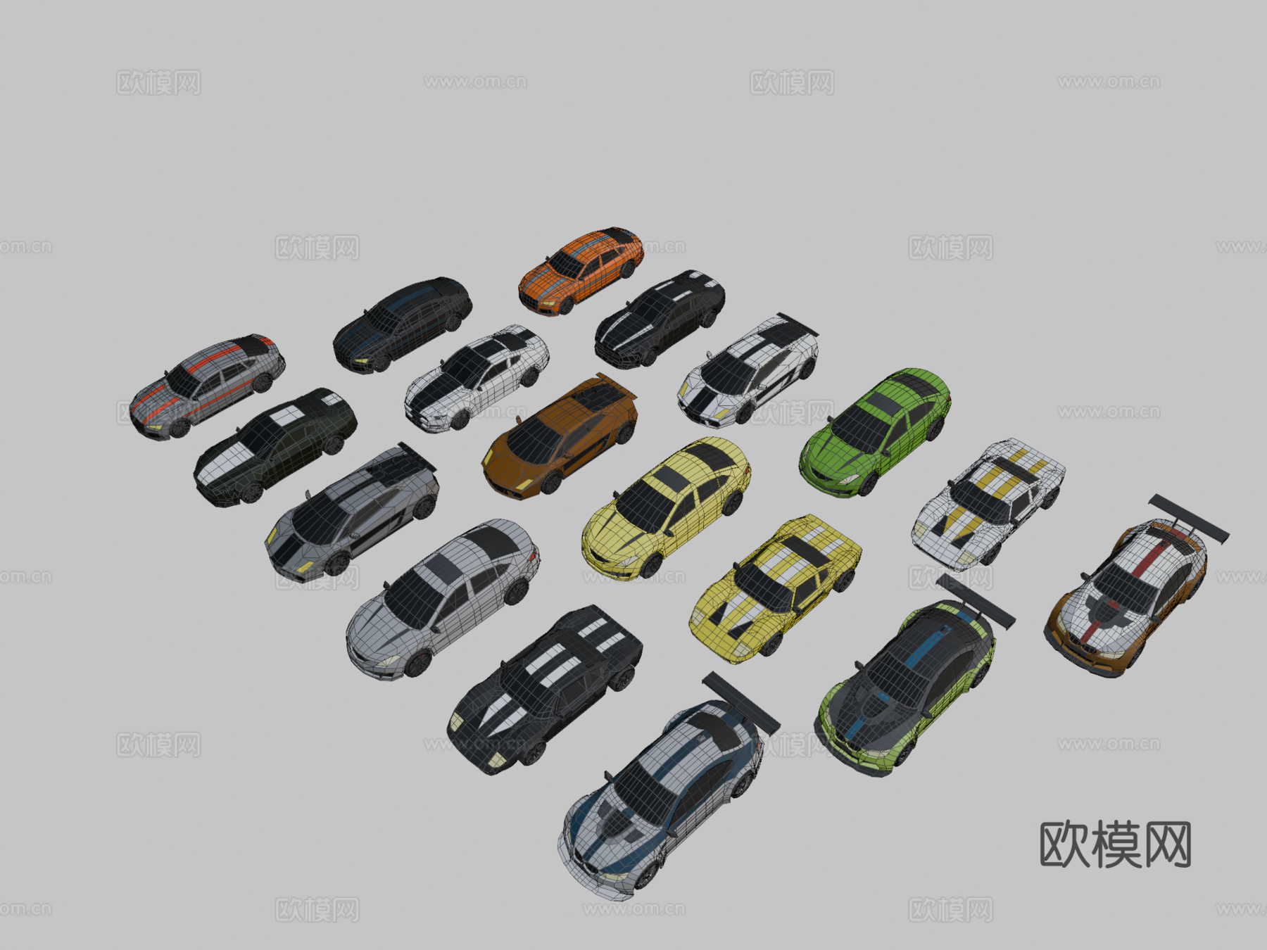 低多边形汽车资产第二部分3d模型