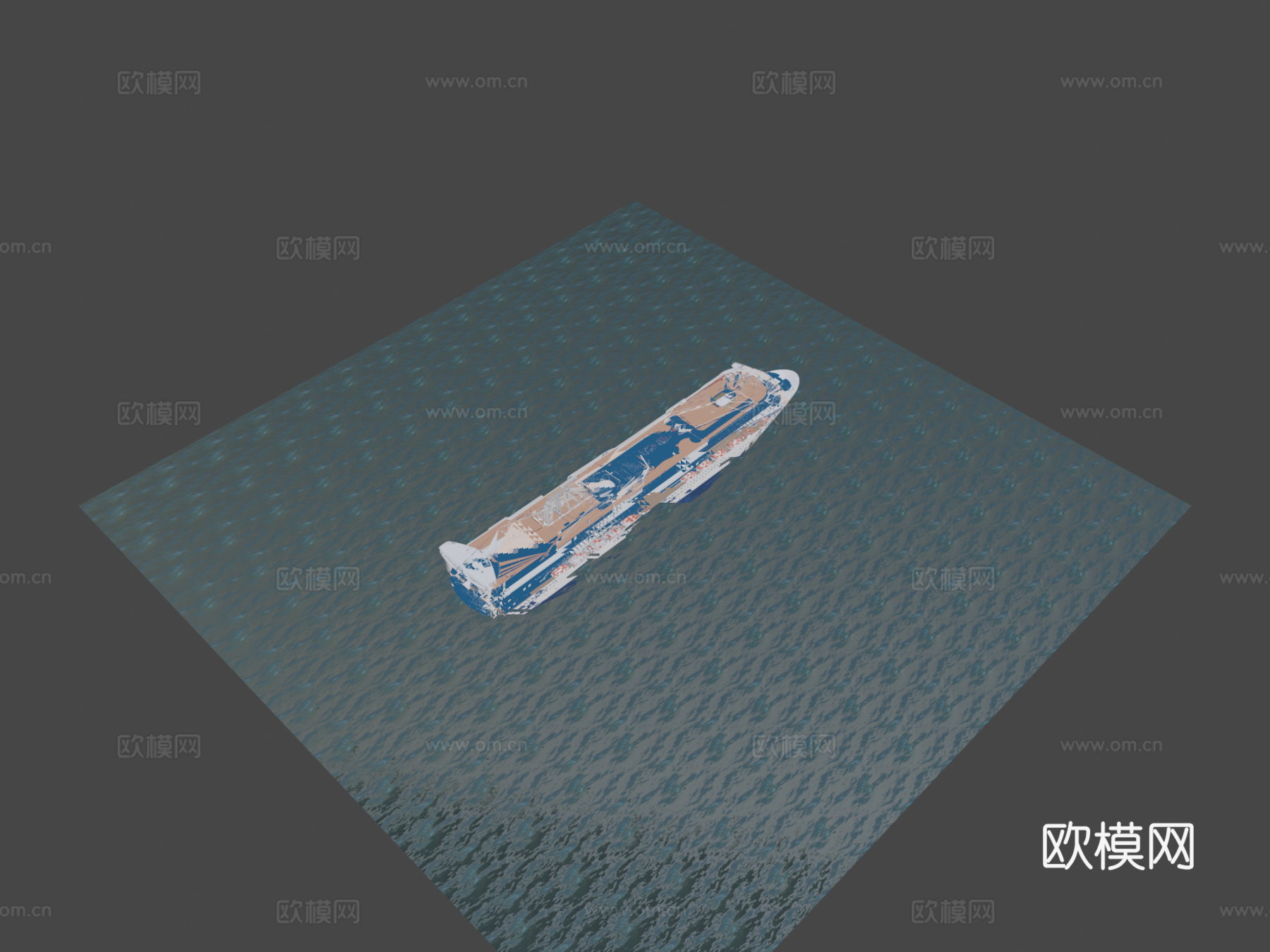 加勒比公主号游轮3d模型下载（渲染图8）