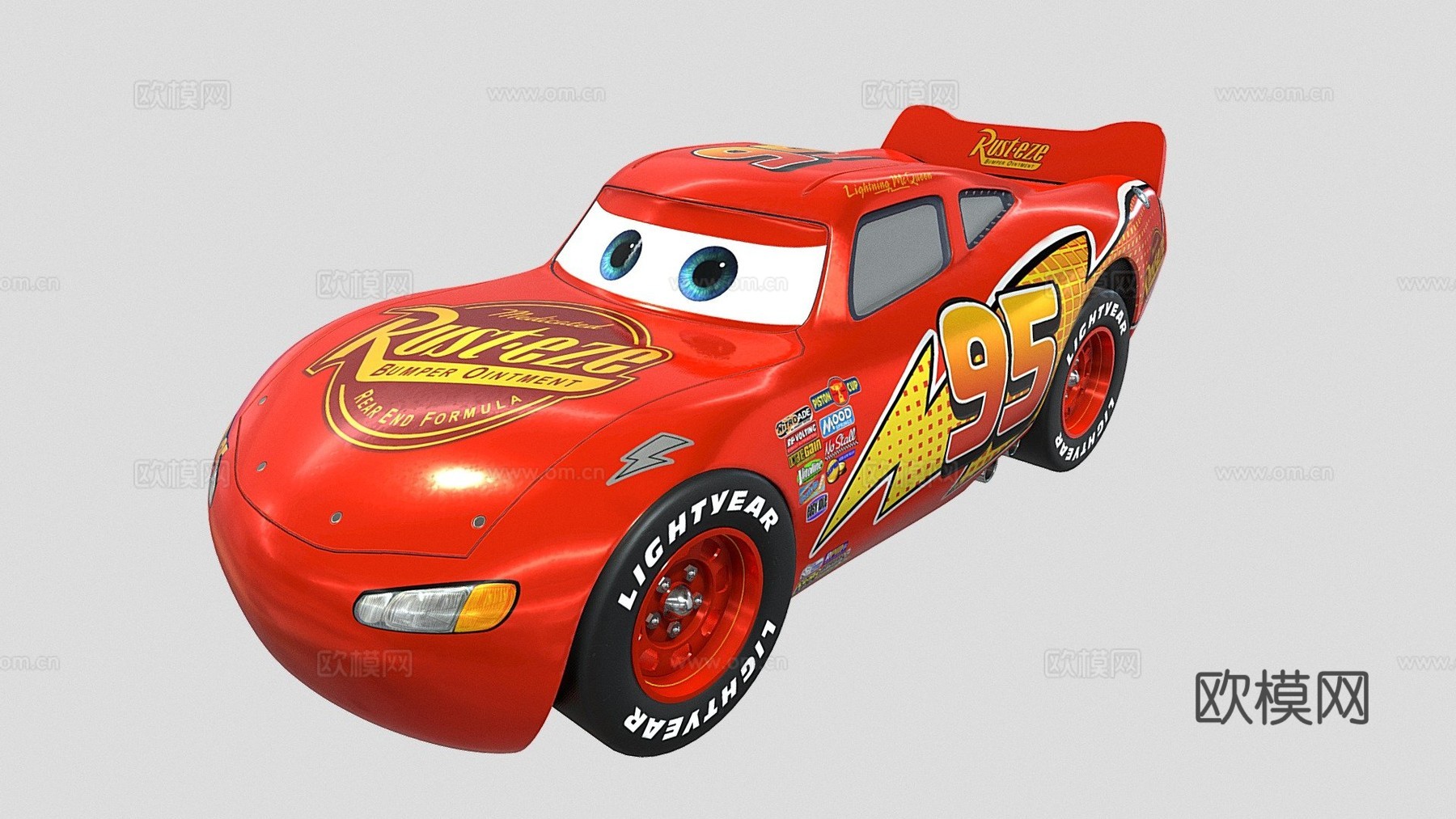 闪电麦昆3d模型下载（渲染图1）