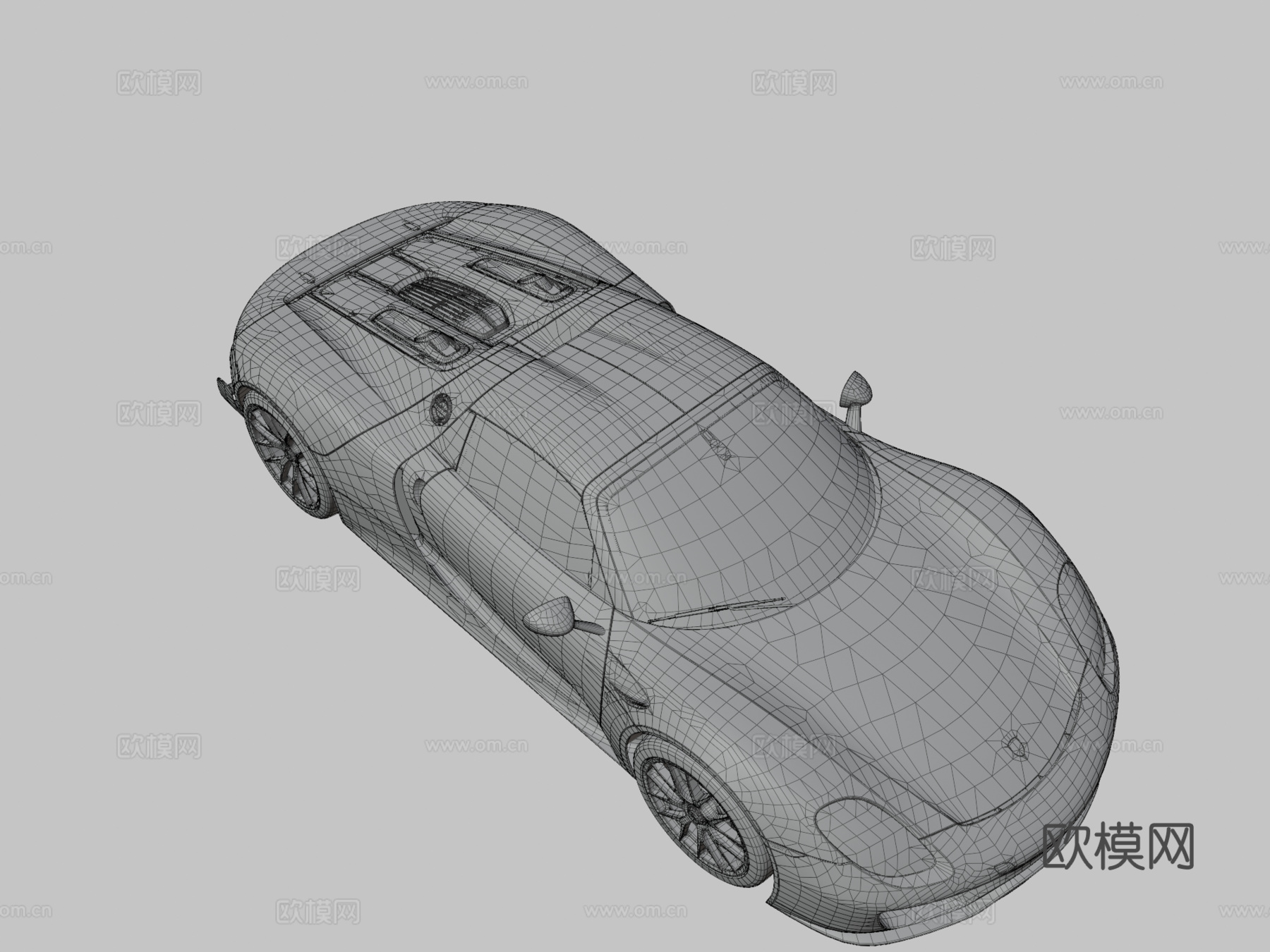 年保时捷 918 Spyder3d模型下载（渲染图3）
