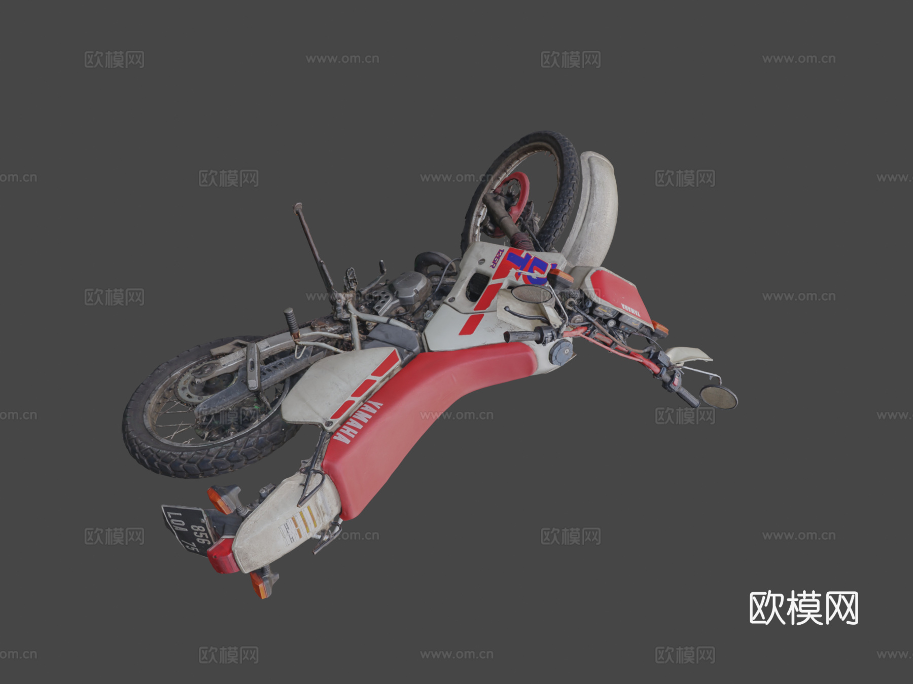 雅马哈 DT 125 R (3D扫描FR (sdrn))3d模型下载（渲染图8）