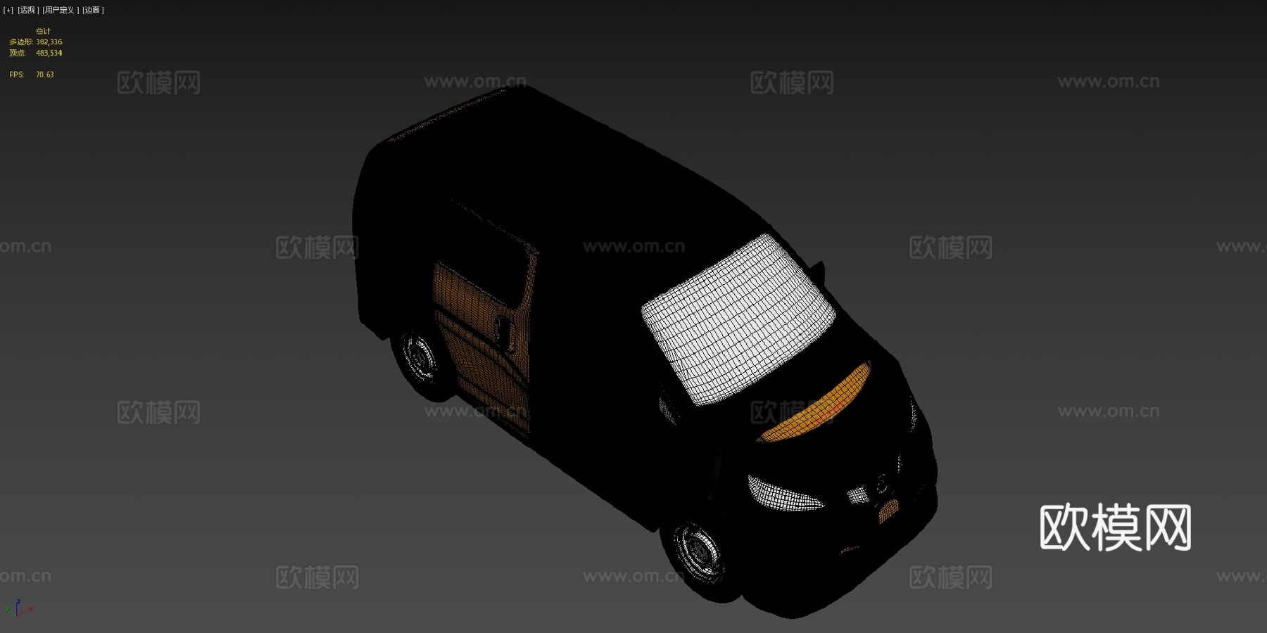 敦豪快递货车3d模型