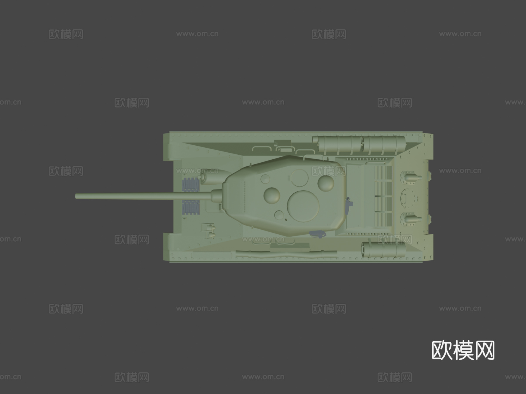 T-34 85坦克3d模型下载（渲染图8）