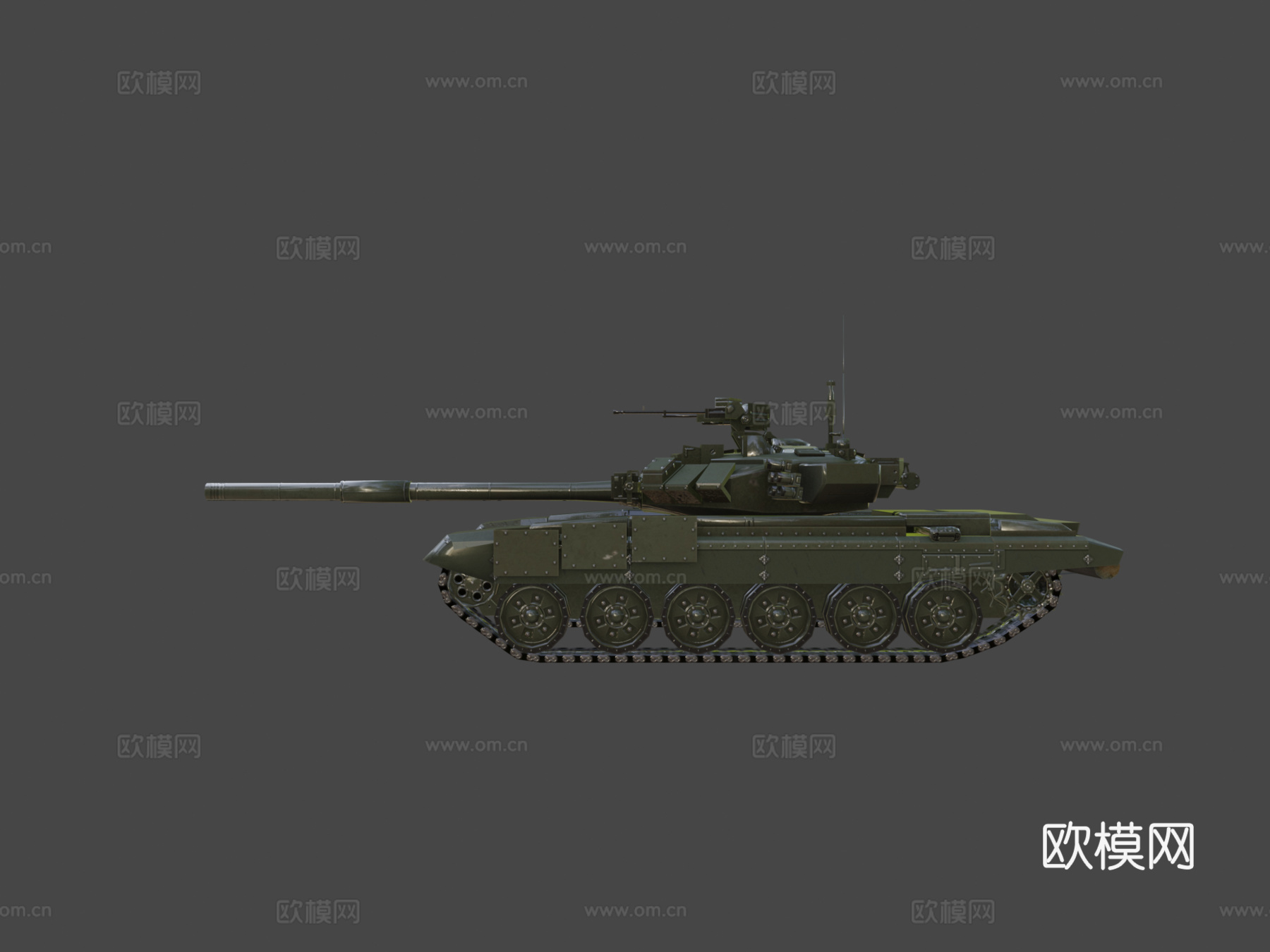 俄罗斯 T-90 主战坦克3d模型下载（渲染图6）