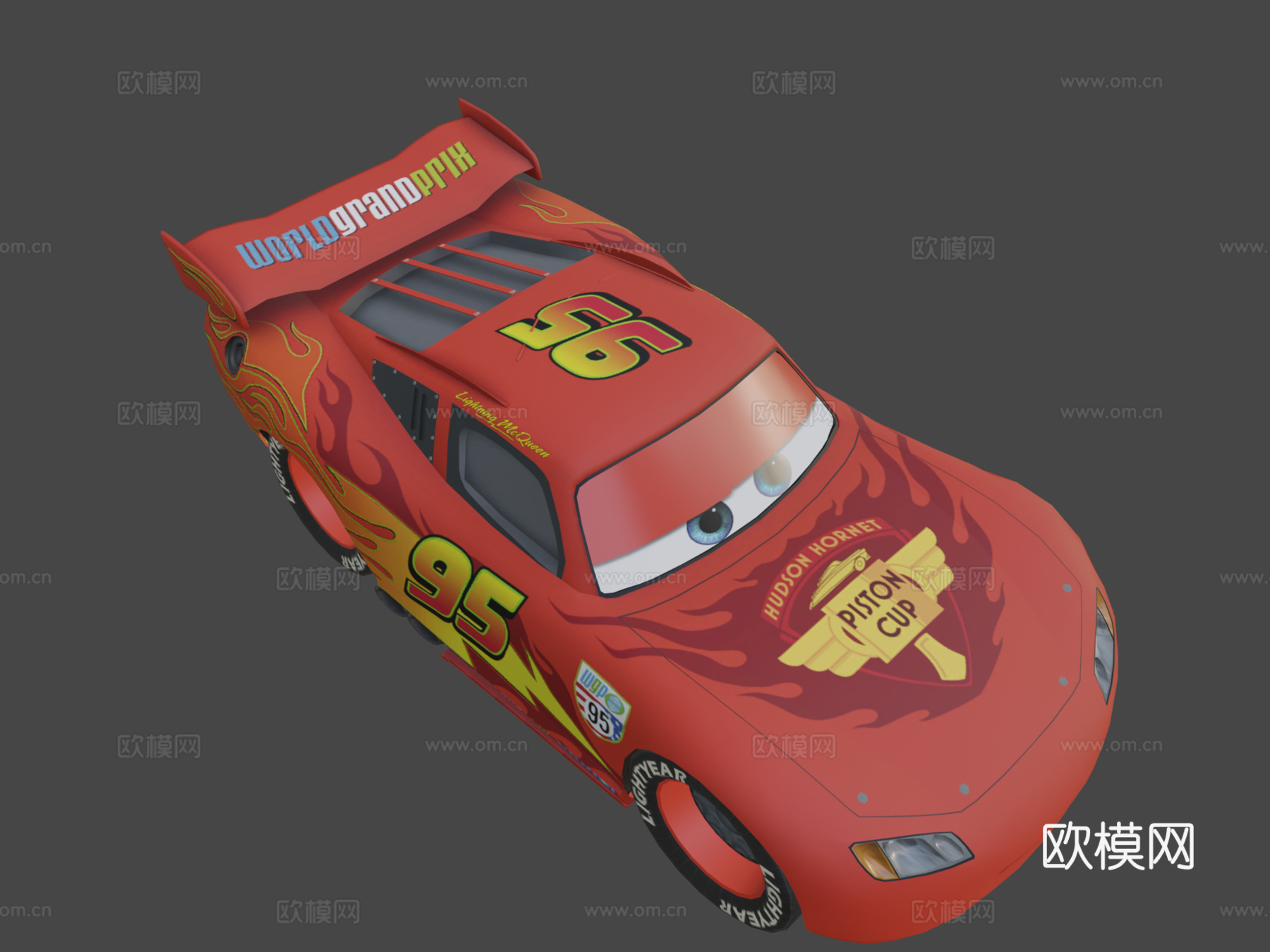 WGP闪电麦昆（赛车总动员2）3d模型下载（渲染图8）